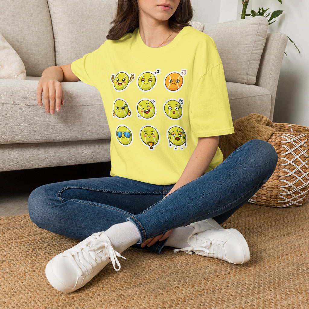 Emoji Faces T-Shirt — Cute & Funny Mood Grid Graphic Tee