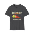 Ace Mode Tennis T-Shirt — Flaming Ball "Unstoppable Serve" Graphic Tee