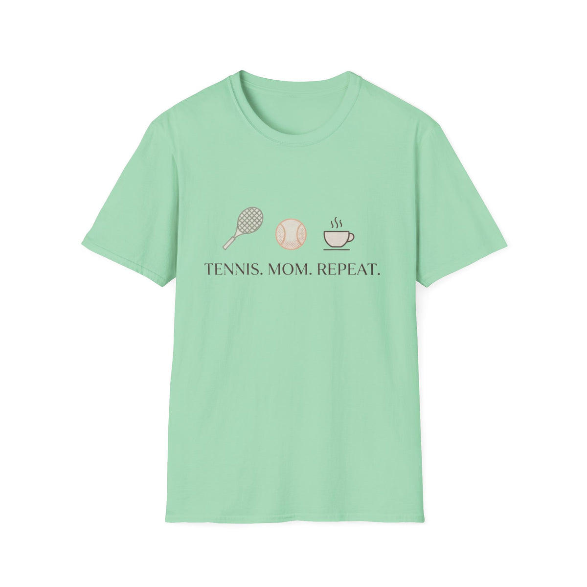 Tennis Mom T‑Shirt – "Tennis. Mom. Repeat." Graphic Tee