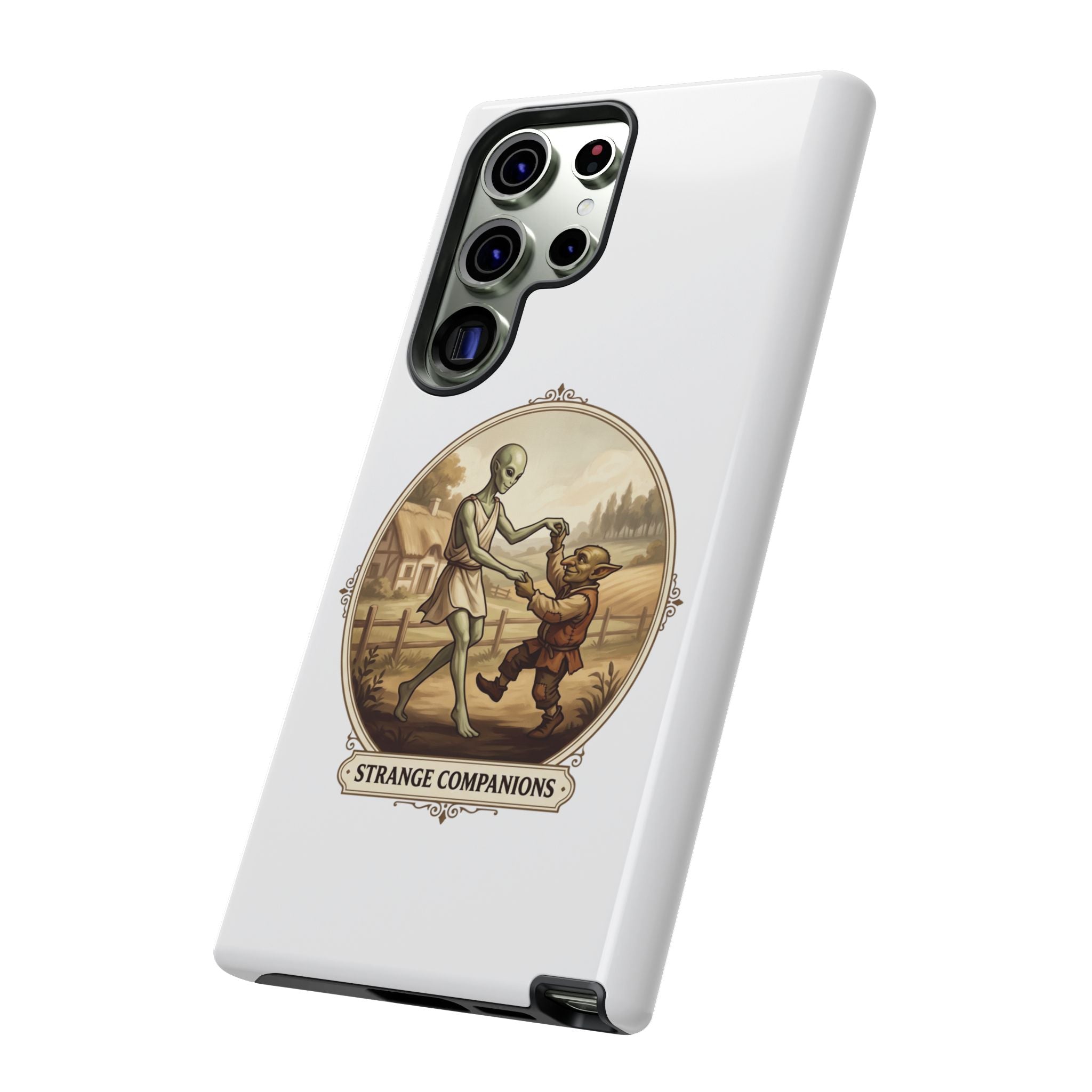 Phone Case — Vintage 'Strange Companions' Alien & Child Illustration