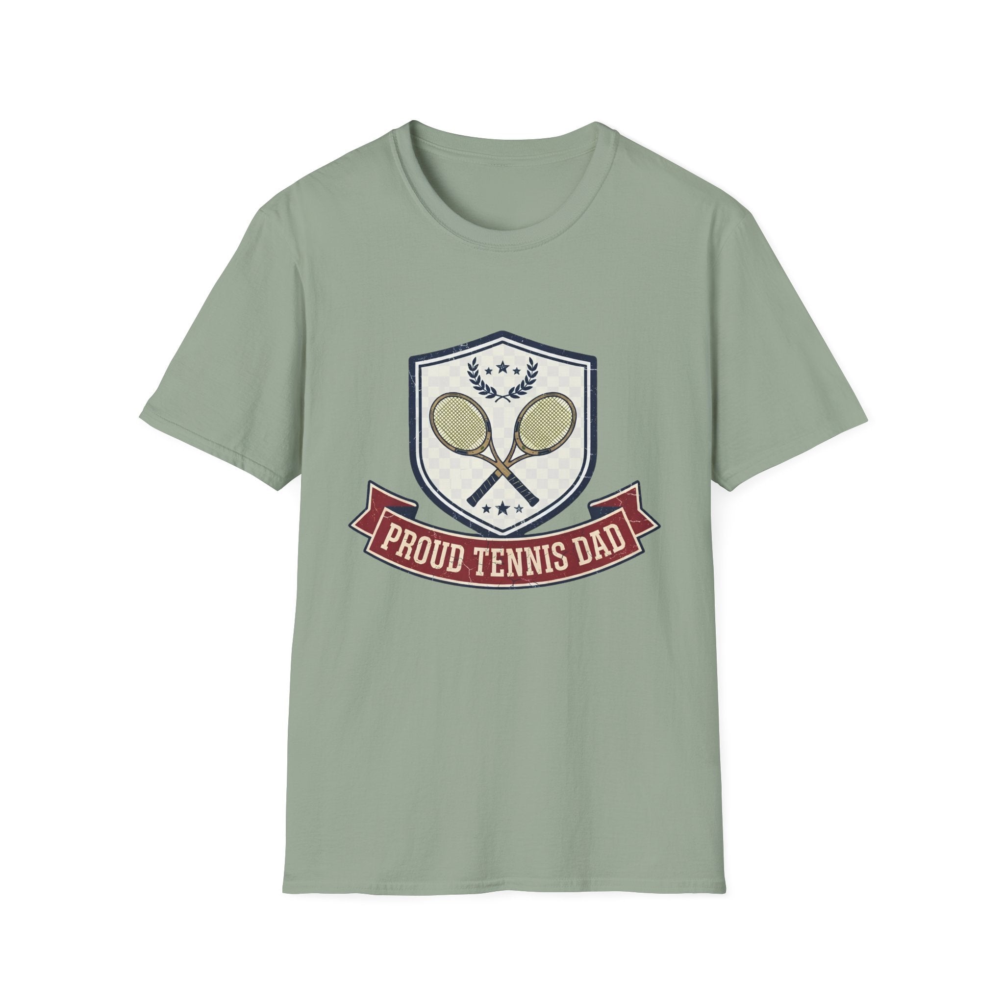 Proud Tennis Dad T-Shirt — Vintage Tennis Crest Tee