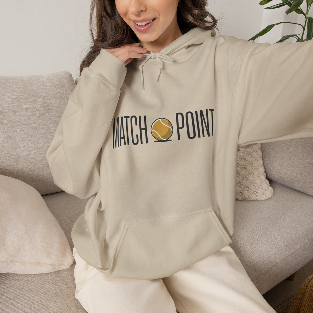 Match Point Tennis Hoodie — 'MATCH POINT' Graphic Pullover