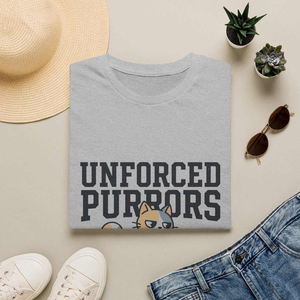 Unforced Purrs Cat T-Shirt — Funny Tennis Cat Graphic Tee