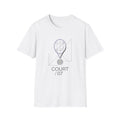 Tennis Court Graphic Tee — Court /07 Minimalist Racket & Ball Design