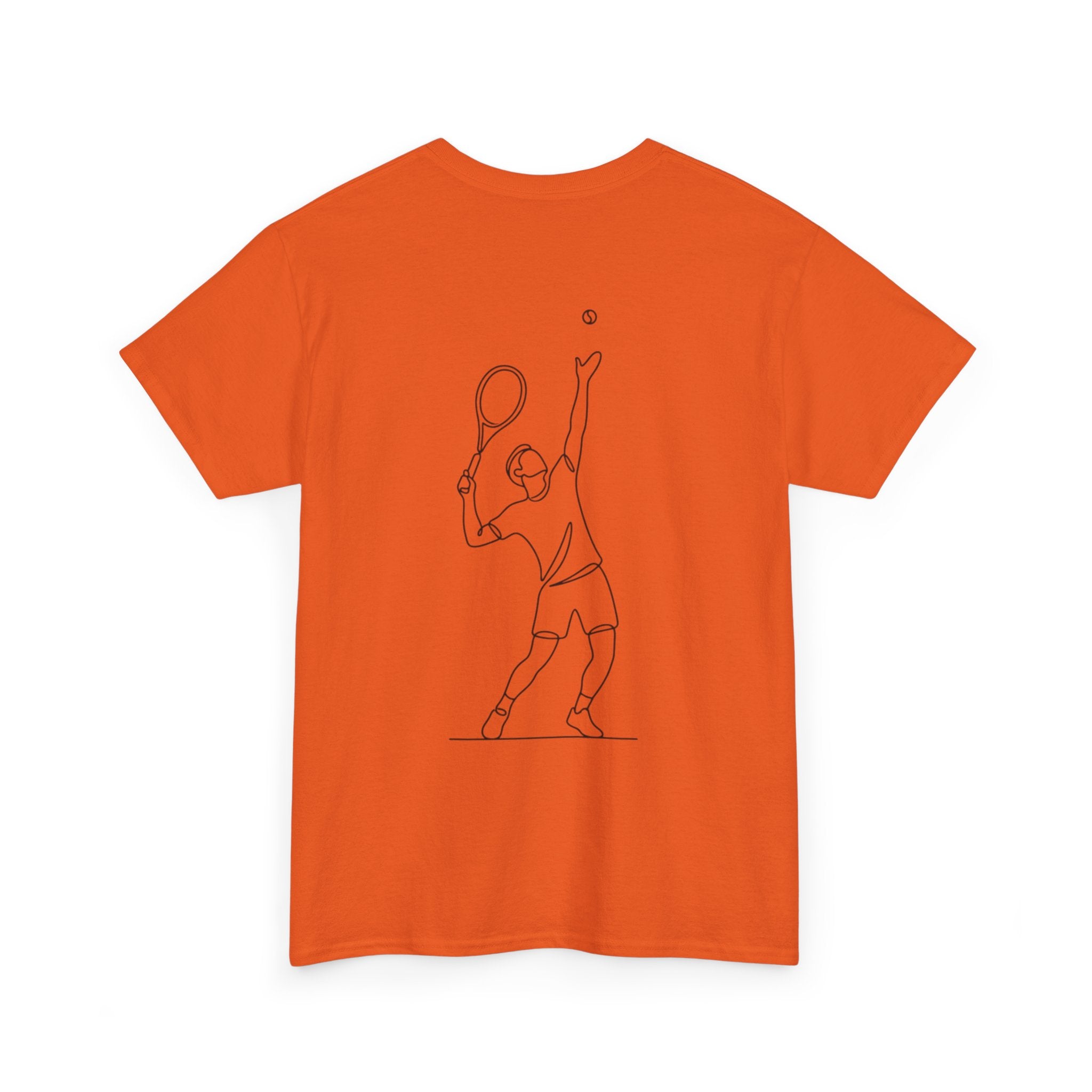 Tennis Serve Line Art Tee — Minimalist Tennis T-Shirt