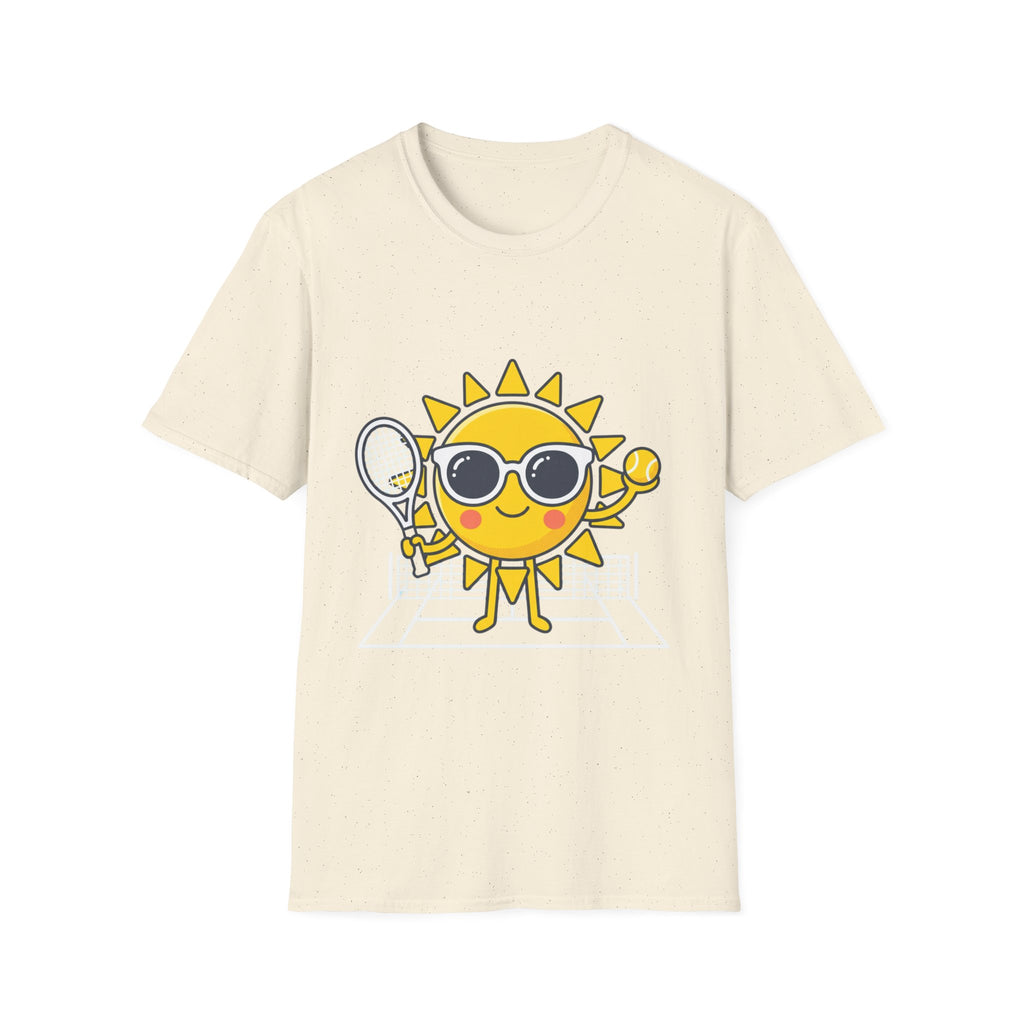 Sunshine Tennis Tee — Cute Sunglasses Sun Graphic T-Shirt