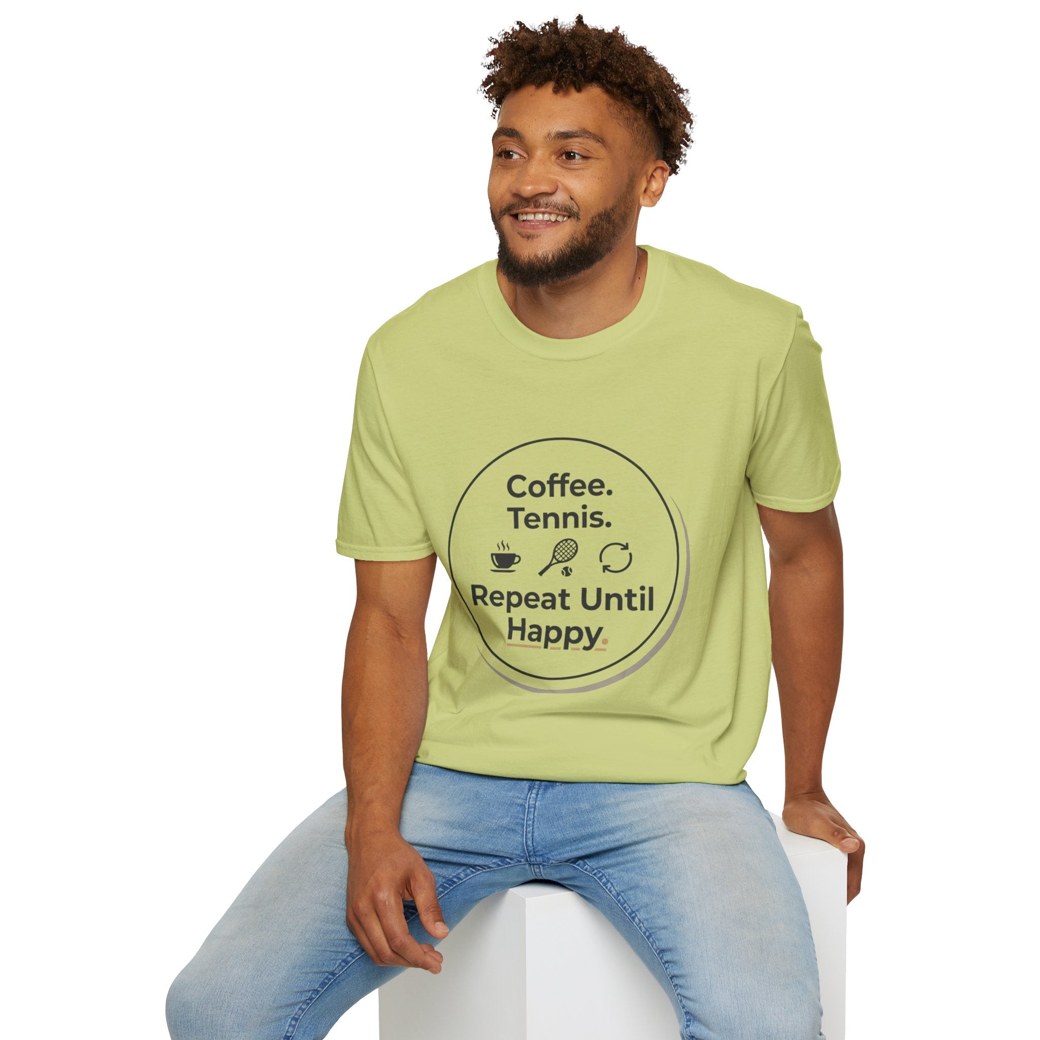Coffee. Tennis. Repeat Until Happy. T-Shirt