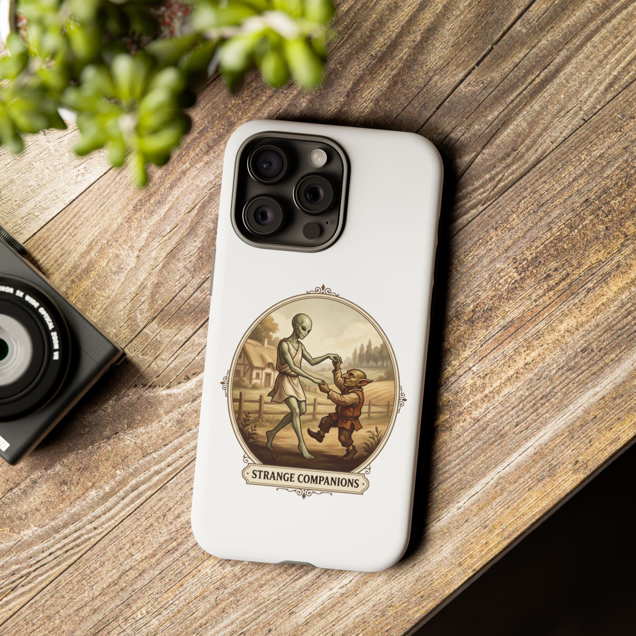 Phone Case — Vintage 'Strange Companions' Alien & Child Illustration