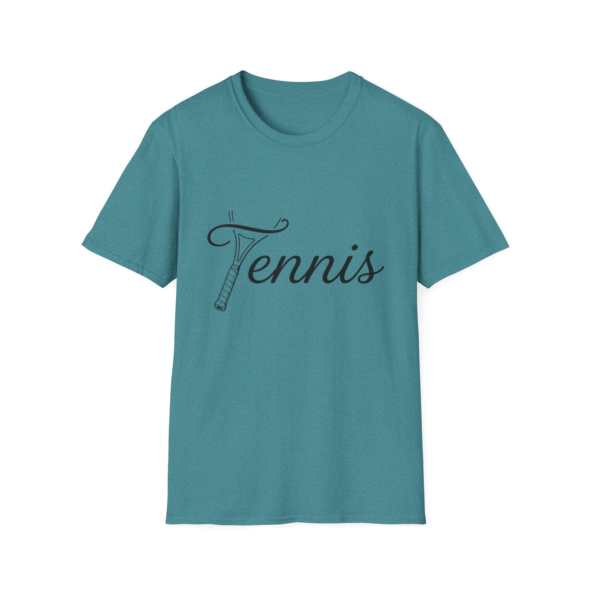 Tennis T-Shirt — Elegant Script Racket Design