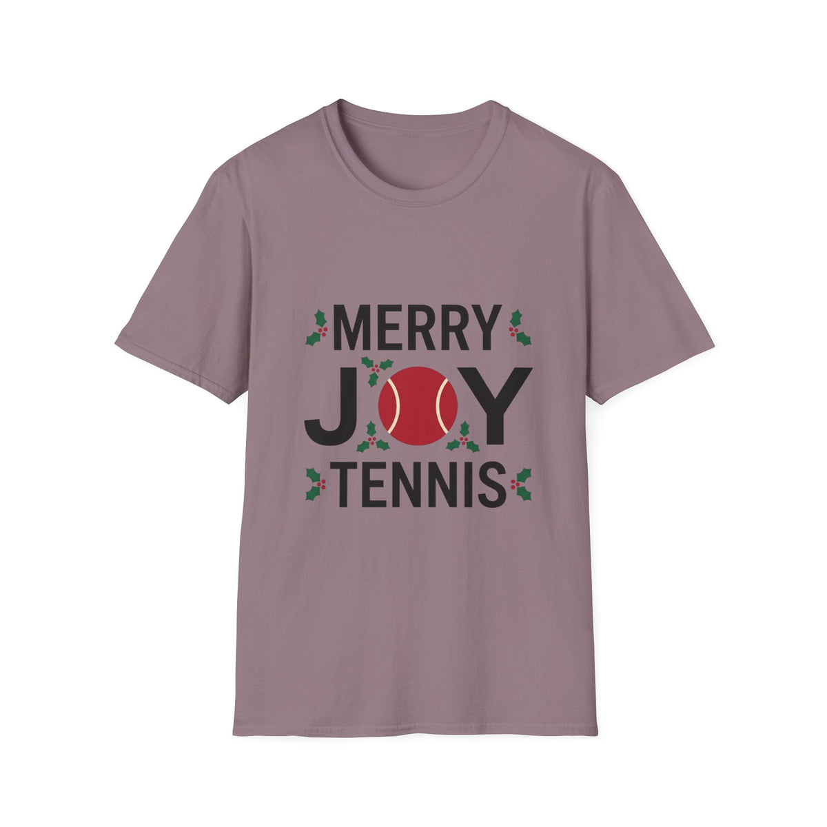 Merry Joy Tennis T-Shirt — Holiday Tennis Lover Christmas Tee