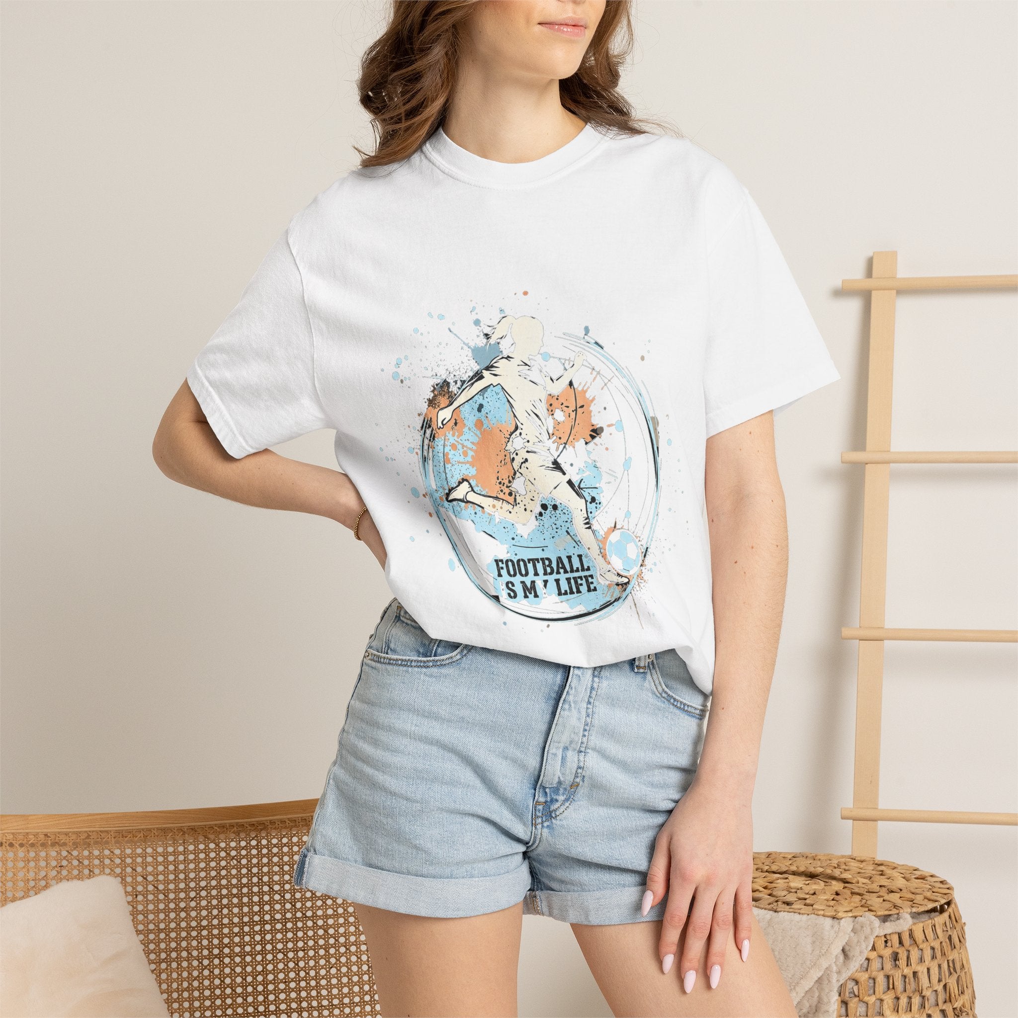 Football Is My Life T-Shirt — Girls' Football Player Tee