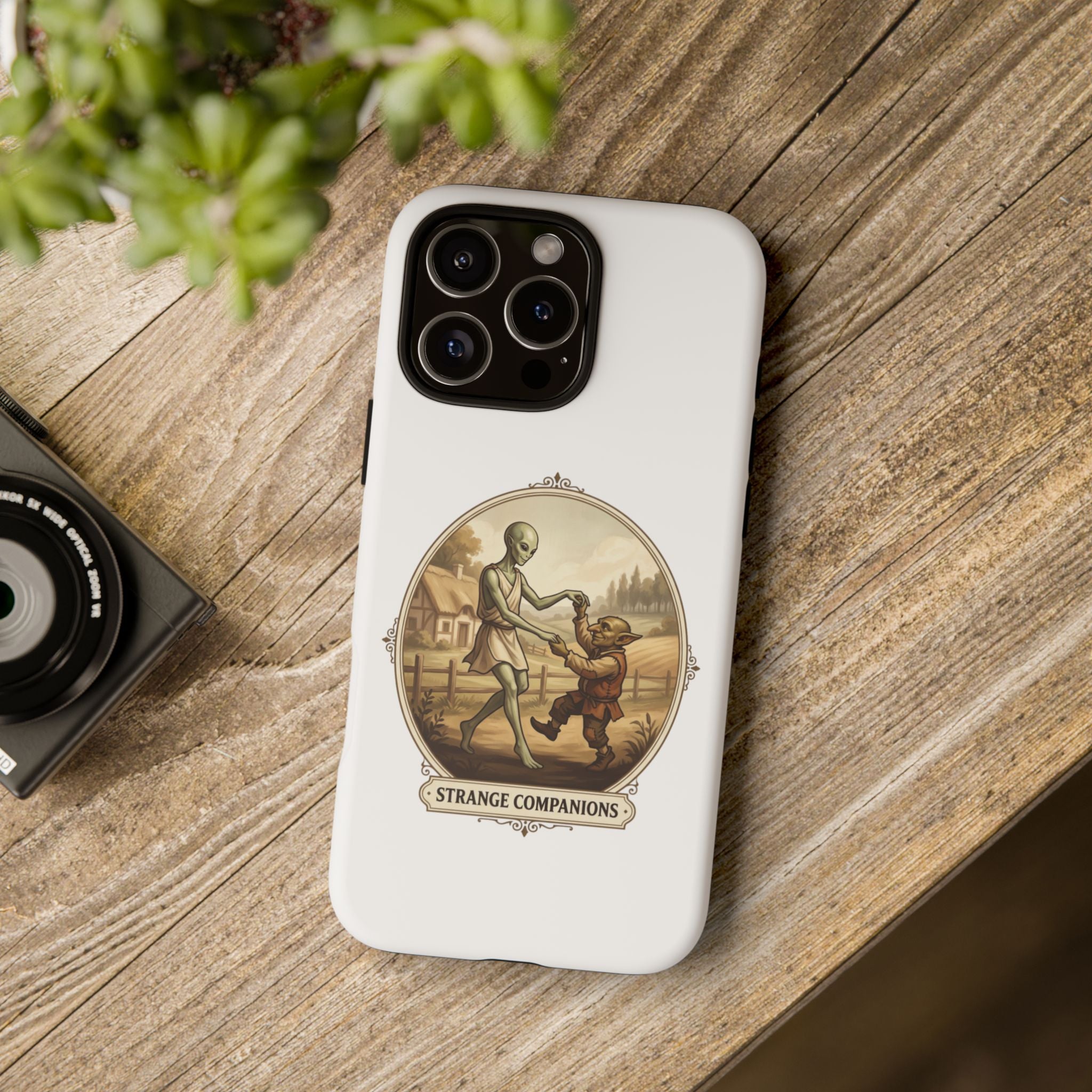 Phone Case — Vintage 'Strange Companions' Alien & Child Illustration