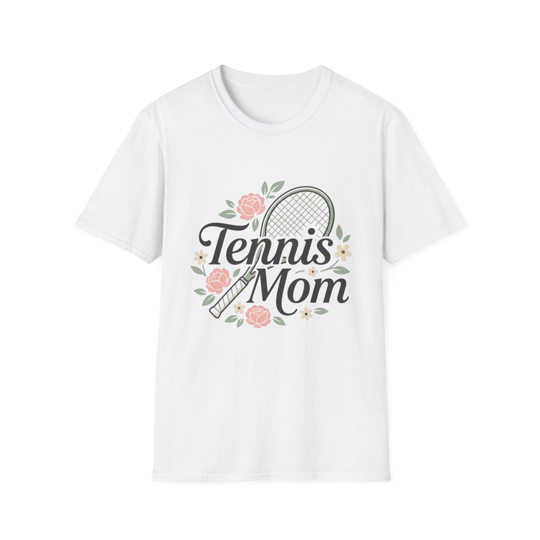 Tennis Mom Shirt — Floral Racket Design