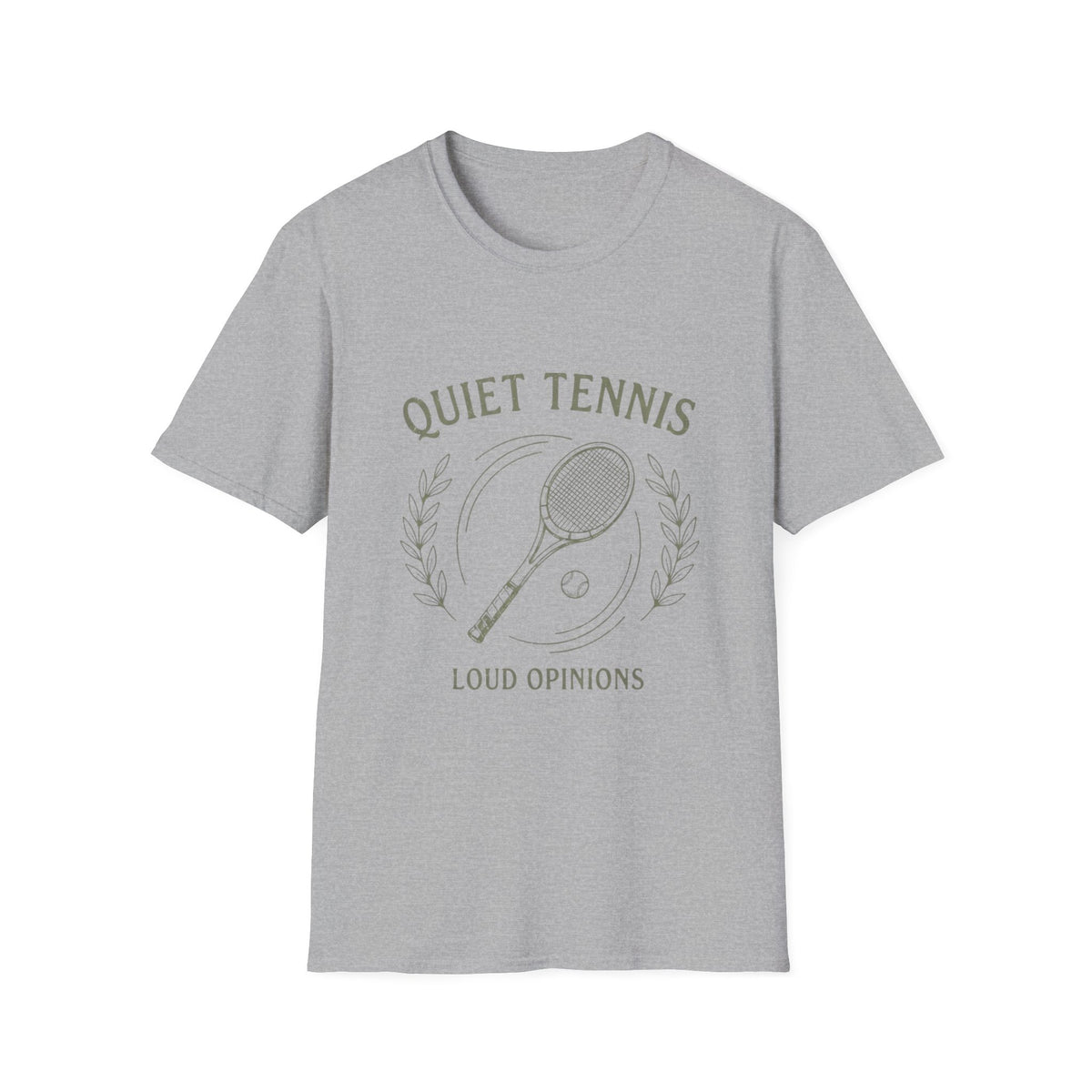 T-Shirt - "Quiet Tennis Loud Opinions" Vintage Tennis Racket Tee