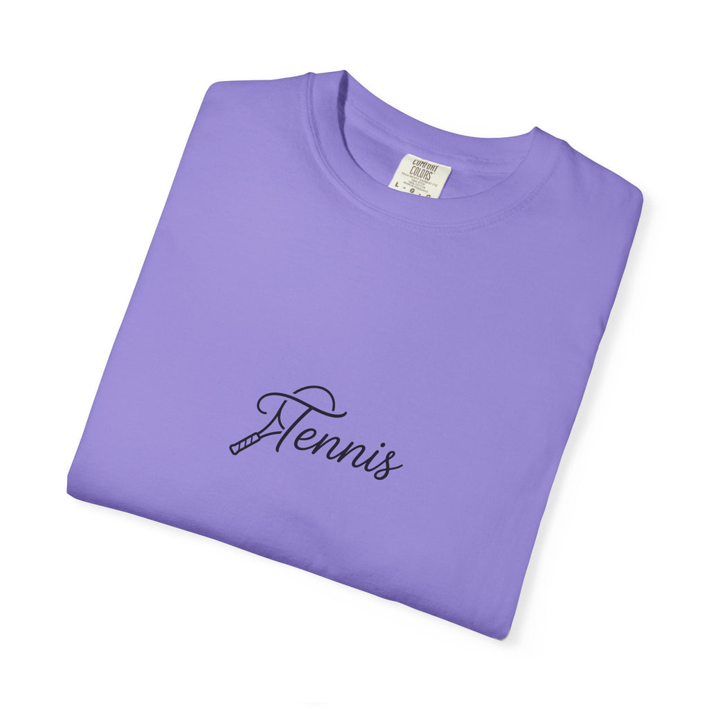 Tennis Script Tee — Minimalist Athletic Tennis T‑Shirt