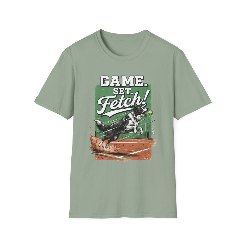 Game, Set, Fetch! Tennis Dog T-Shirt — Funny Pet Lover Athletic Tee
