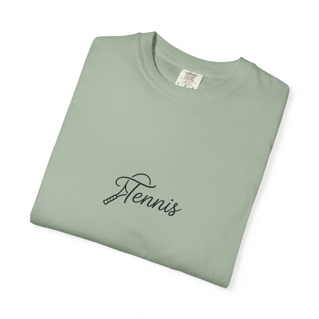 Tennis Script Tee — Minimalist Athletic Tennis T‑Shirt