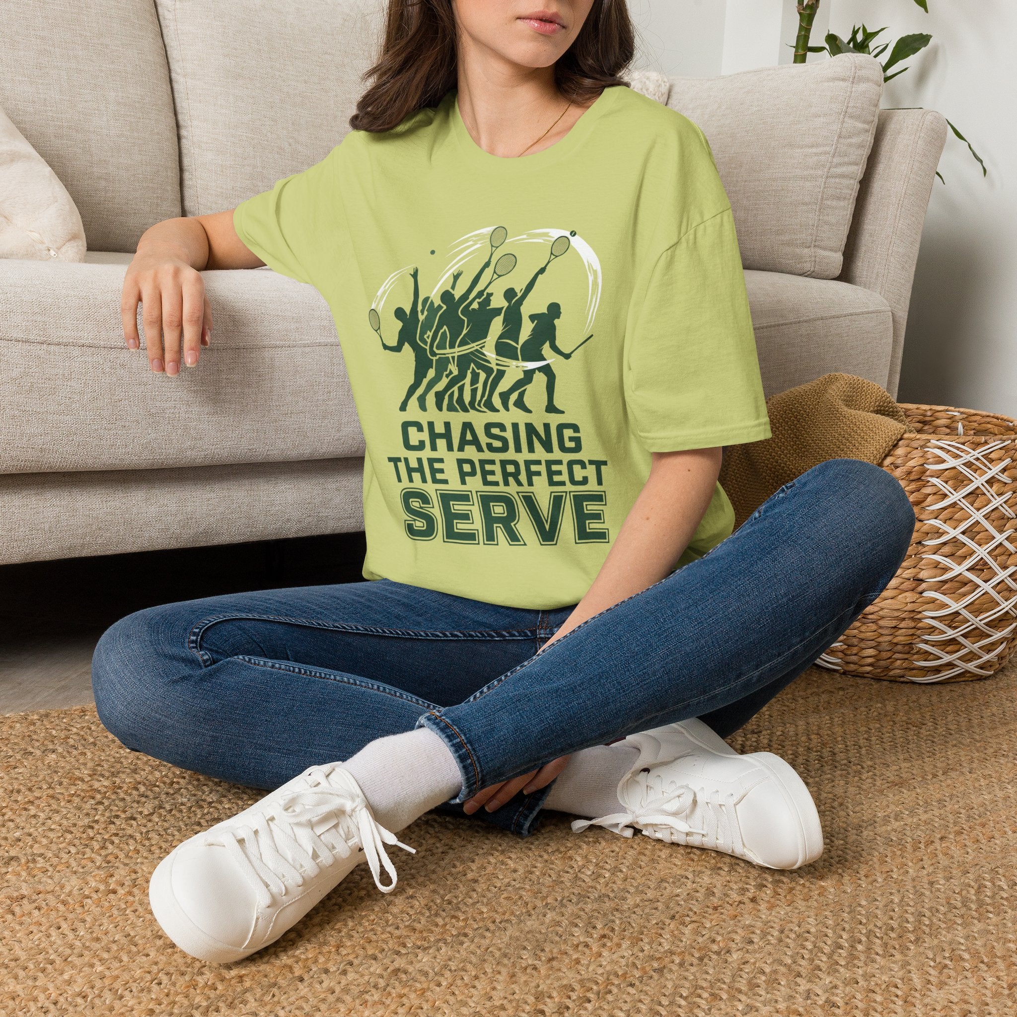 T-Shirt — Chasing the Perfect Serve Tennis Graphic Tee