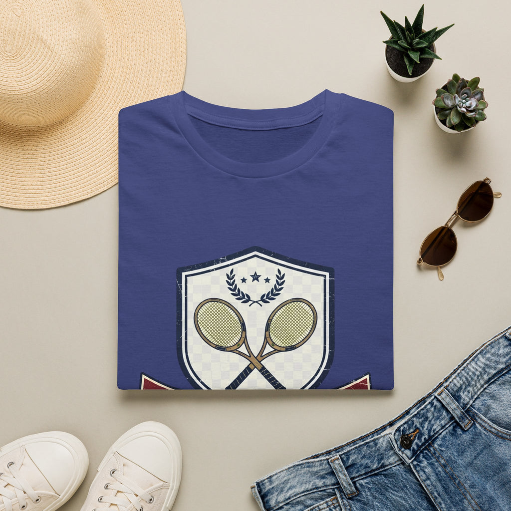 Proud Tennis Dad T-Shirt — Vintage Tennis Crest Tee