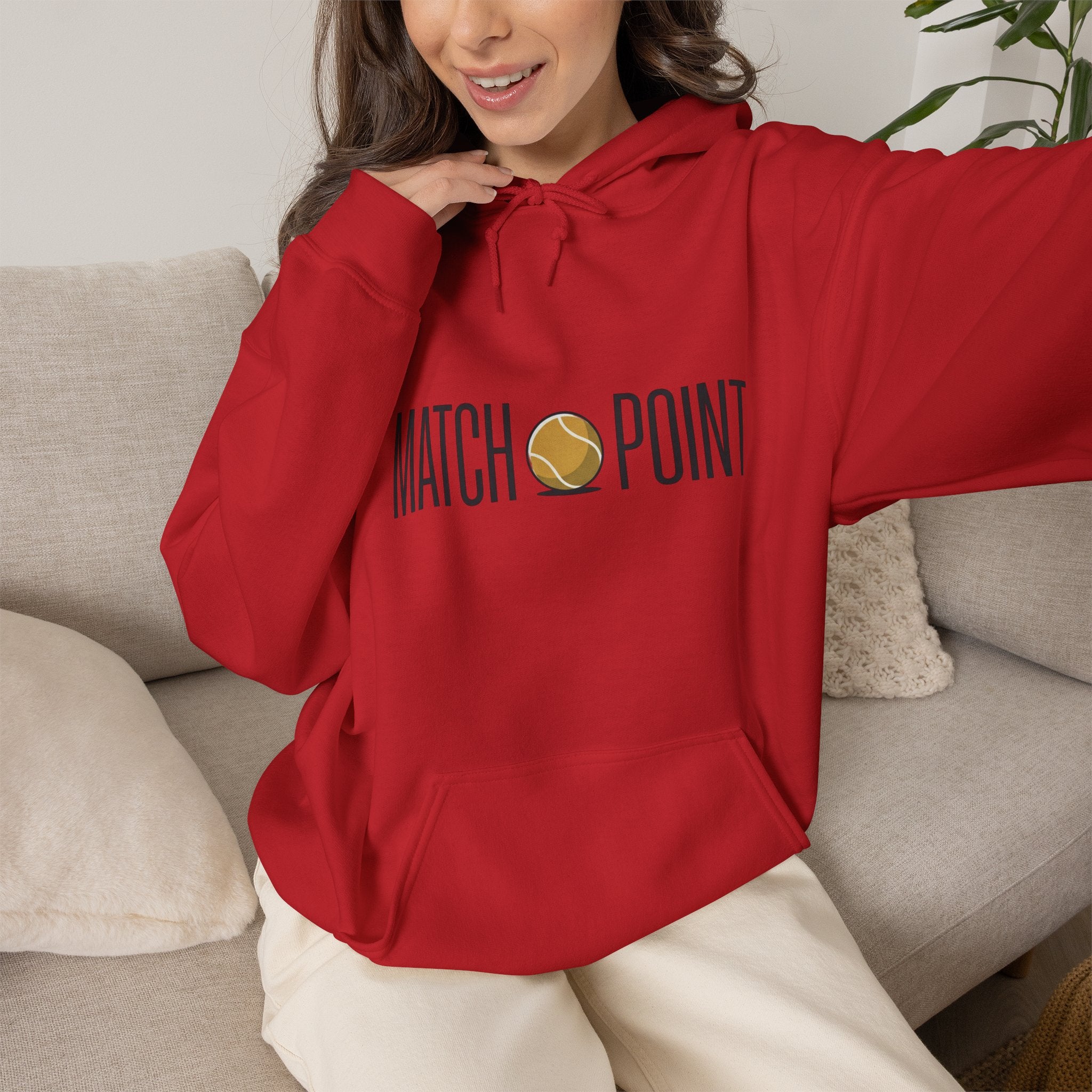 Match Point Tennis Hoodie — 'MATCH POINT' Graphic Pullover