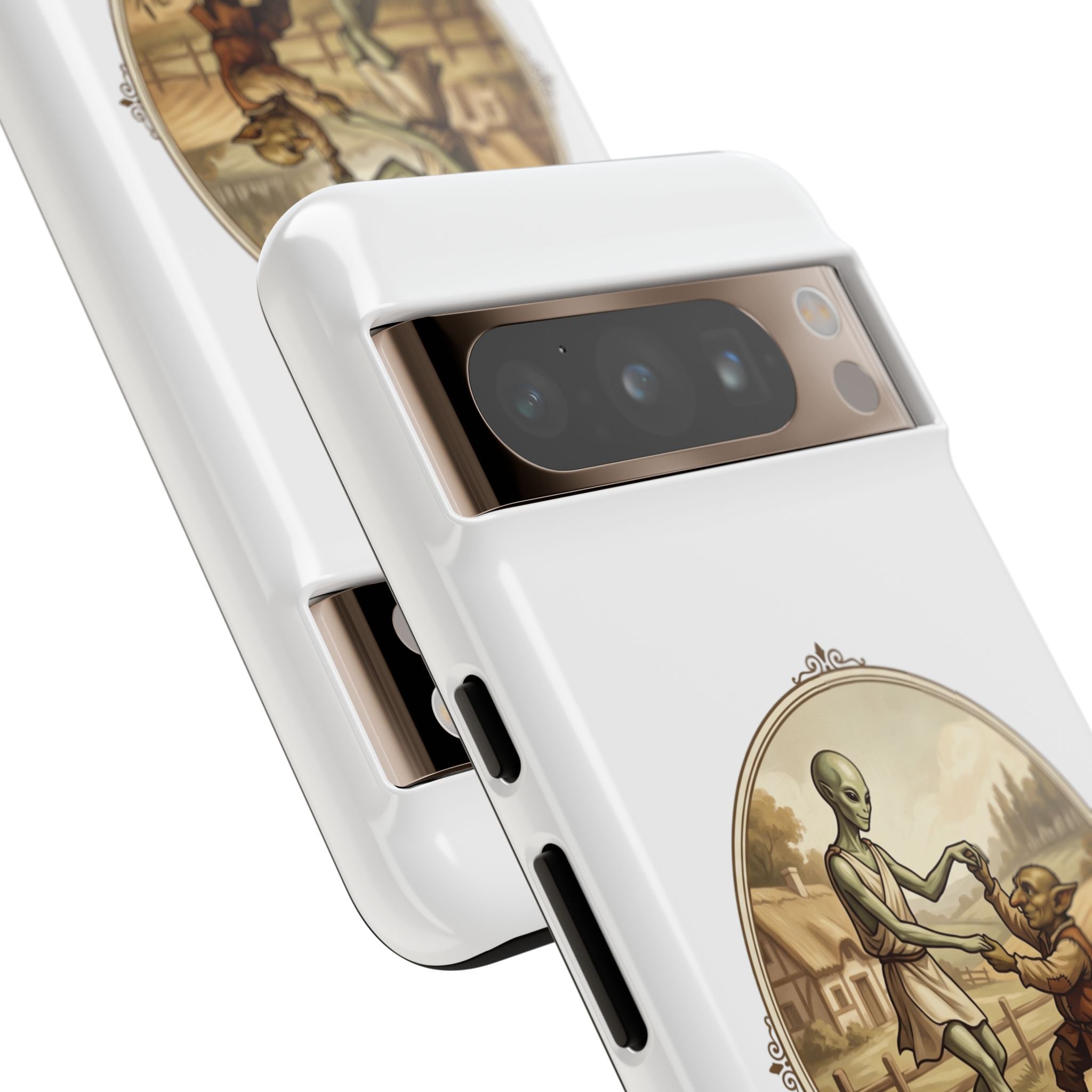 Phone Case — Vintage 'Strange Companions' Alien & Child Illustration