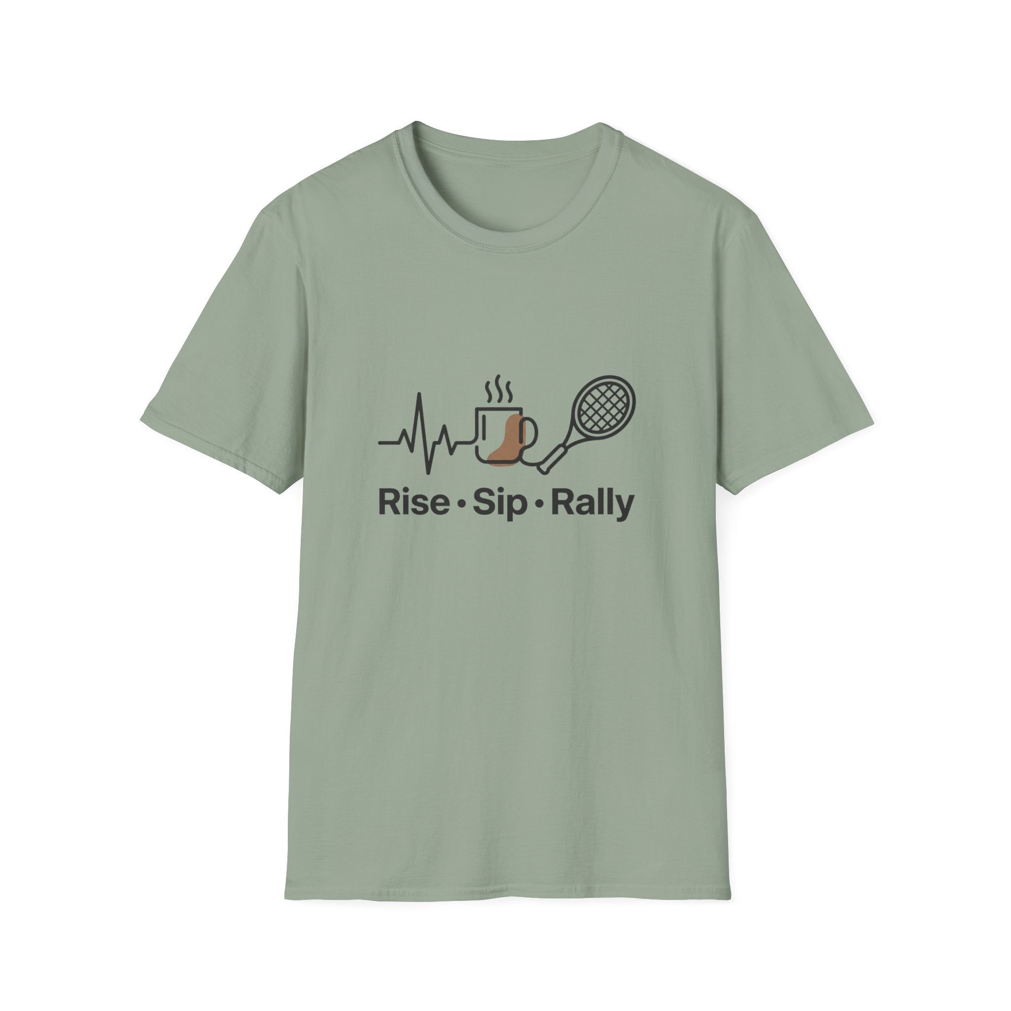 Tennis T-Shirt — Rise · Sip · Rally Coffee & Tennis