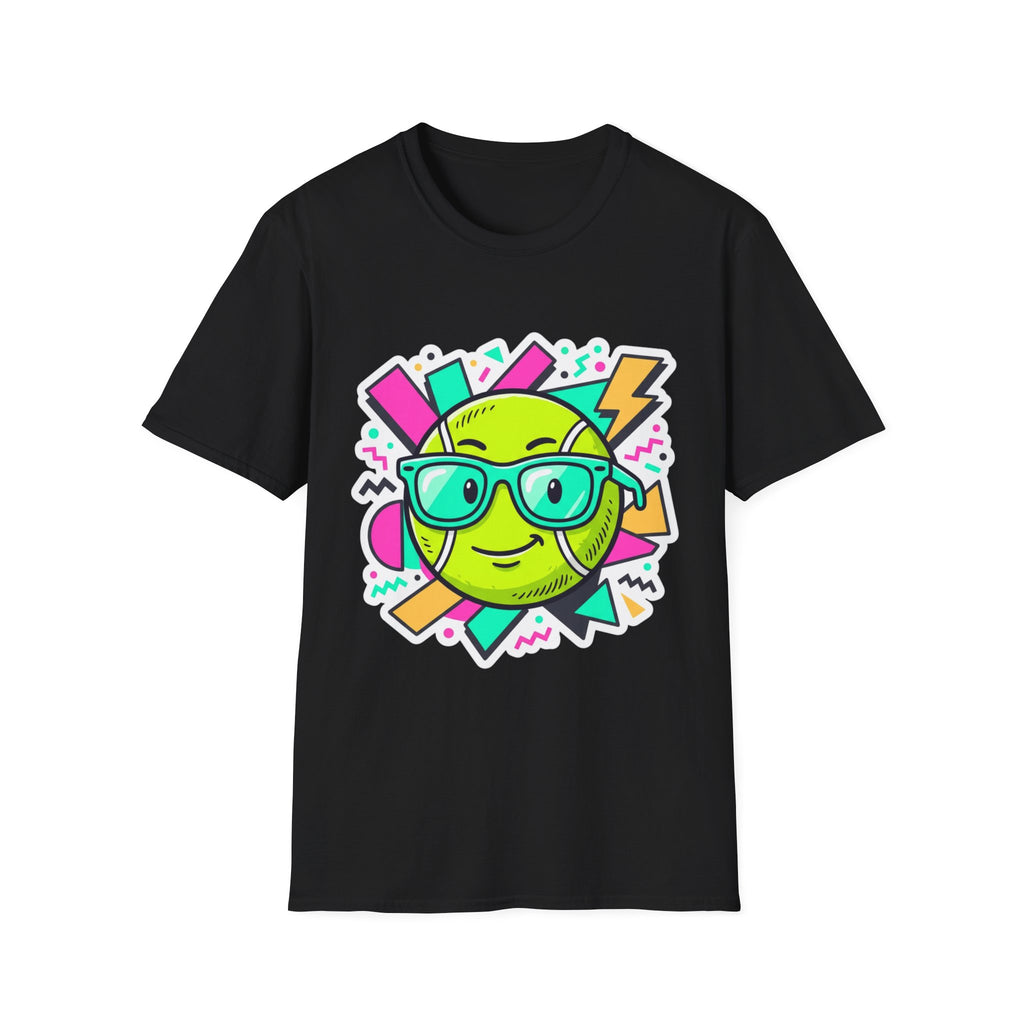 Retro Smiley Sunglasses T-Shirt — Neon Pop Graphic Tee