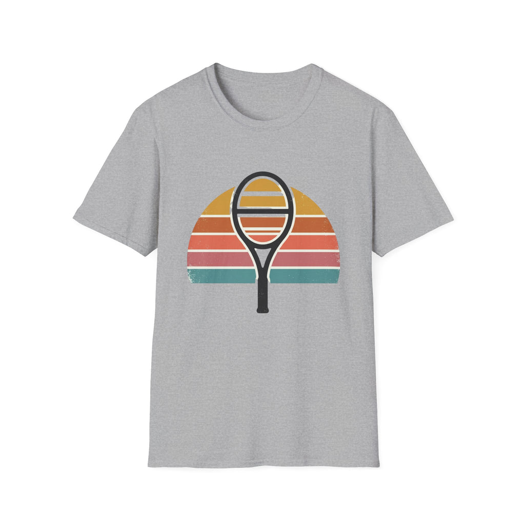Tennis Racket Retro Sunset T-Shirt