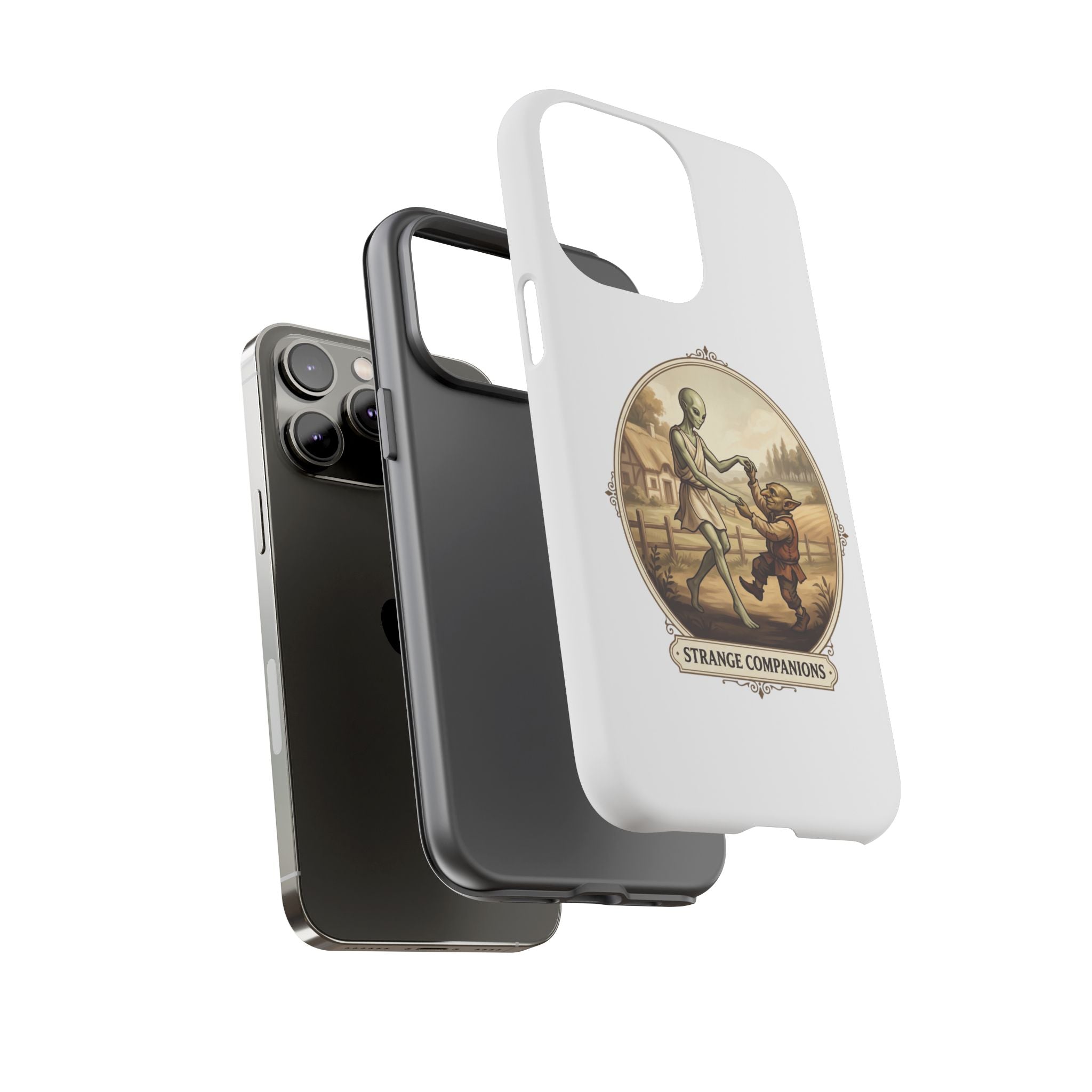 Phone Case — Vintage 'Strange Companions' Alien & Child Illustration