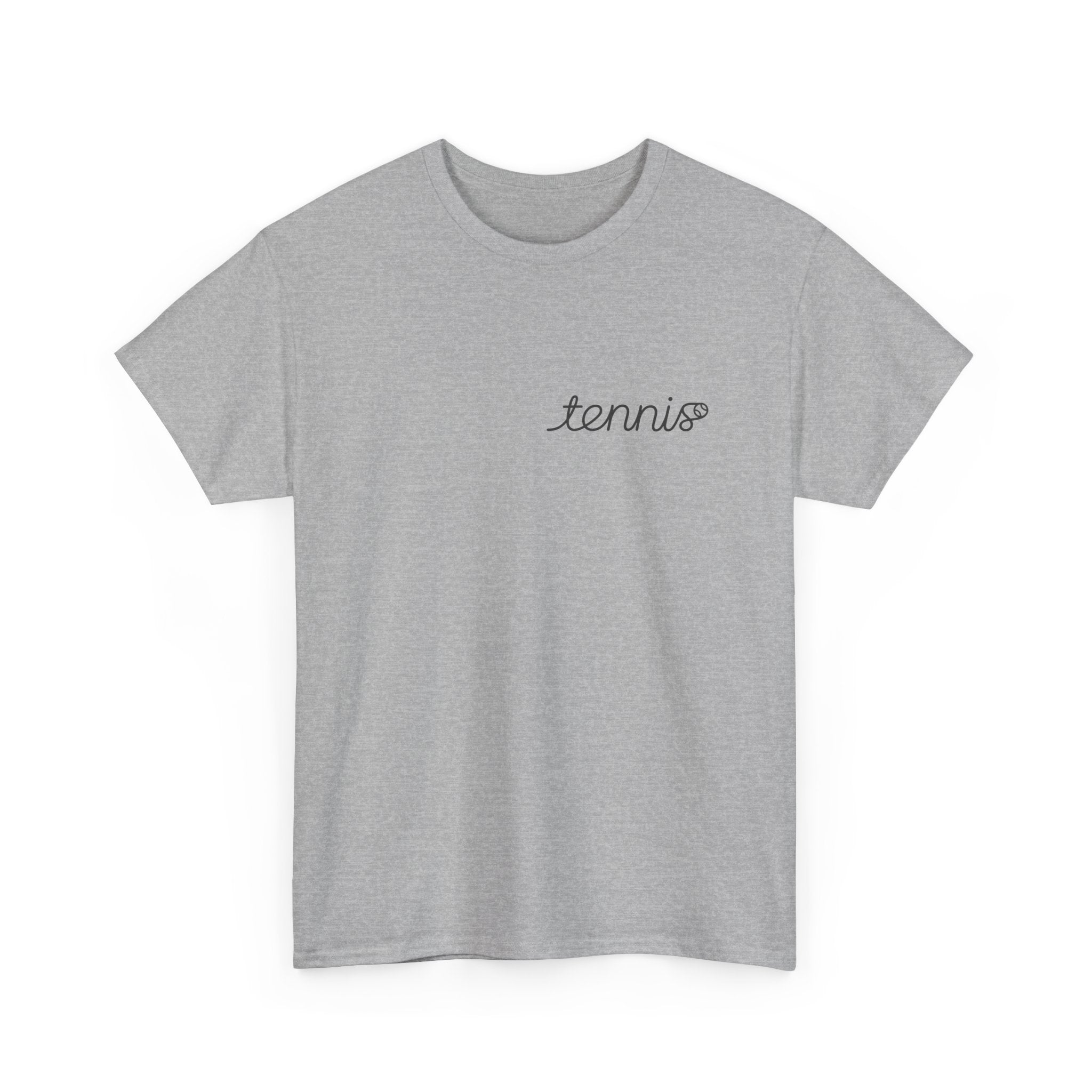 Tennis Serve Line Art Tee — Minimalist Tennis T-Shirt