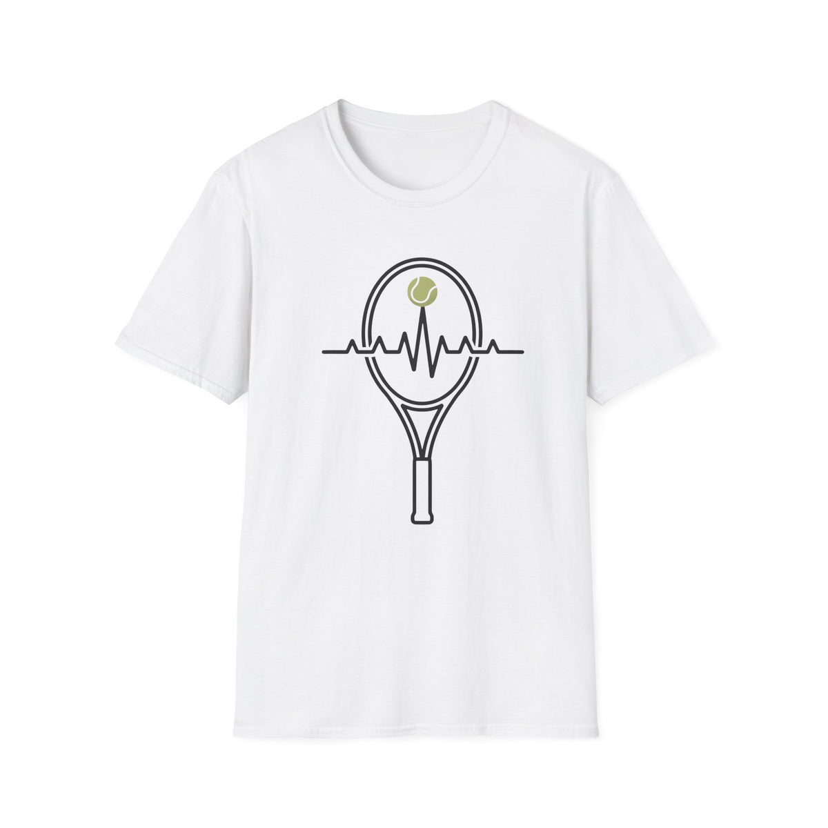 Tennis Racket Heartbeat T-Shirt