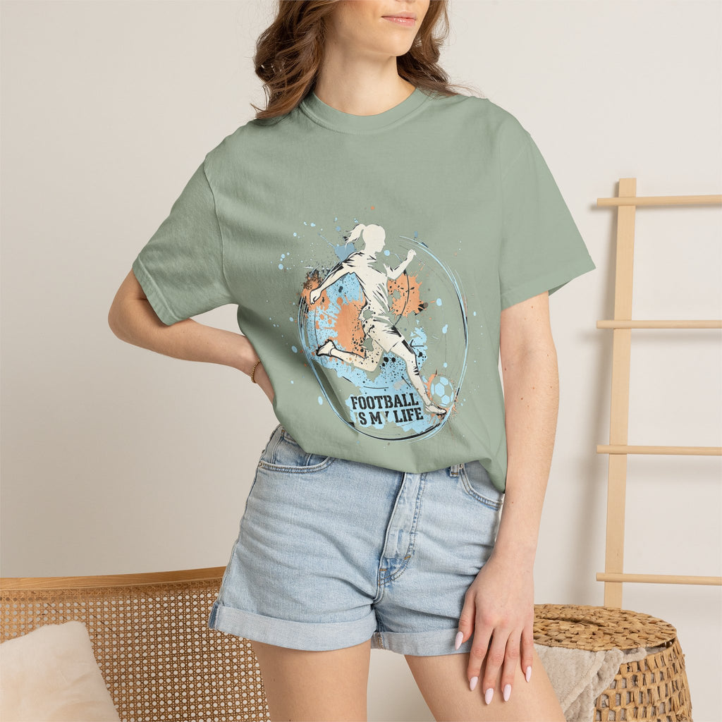 Football Is My Life T-Shirt — Girls' Football Player Tee