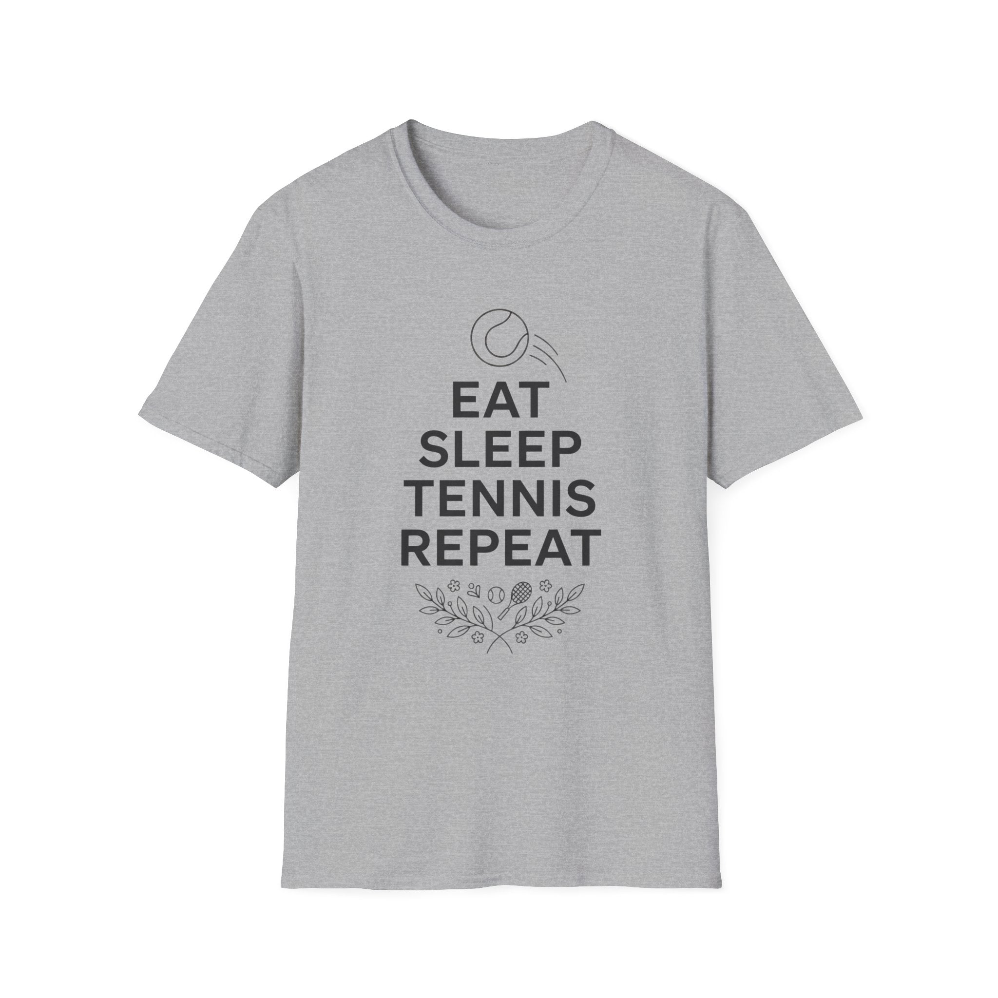 Eat Sleep Tennis Repeat T-Shirt — Tennis Player Graphic Tee