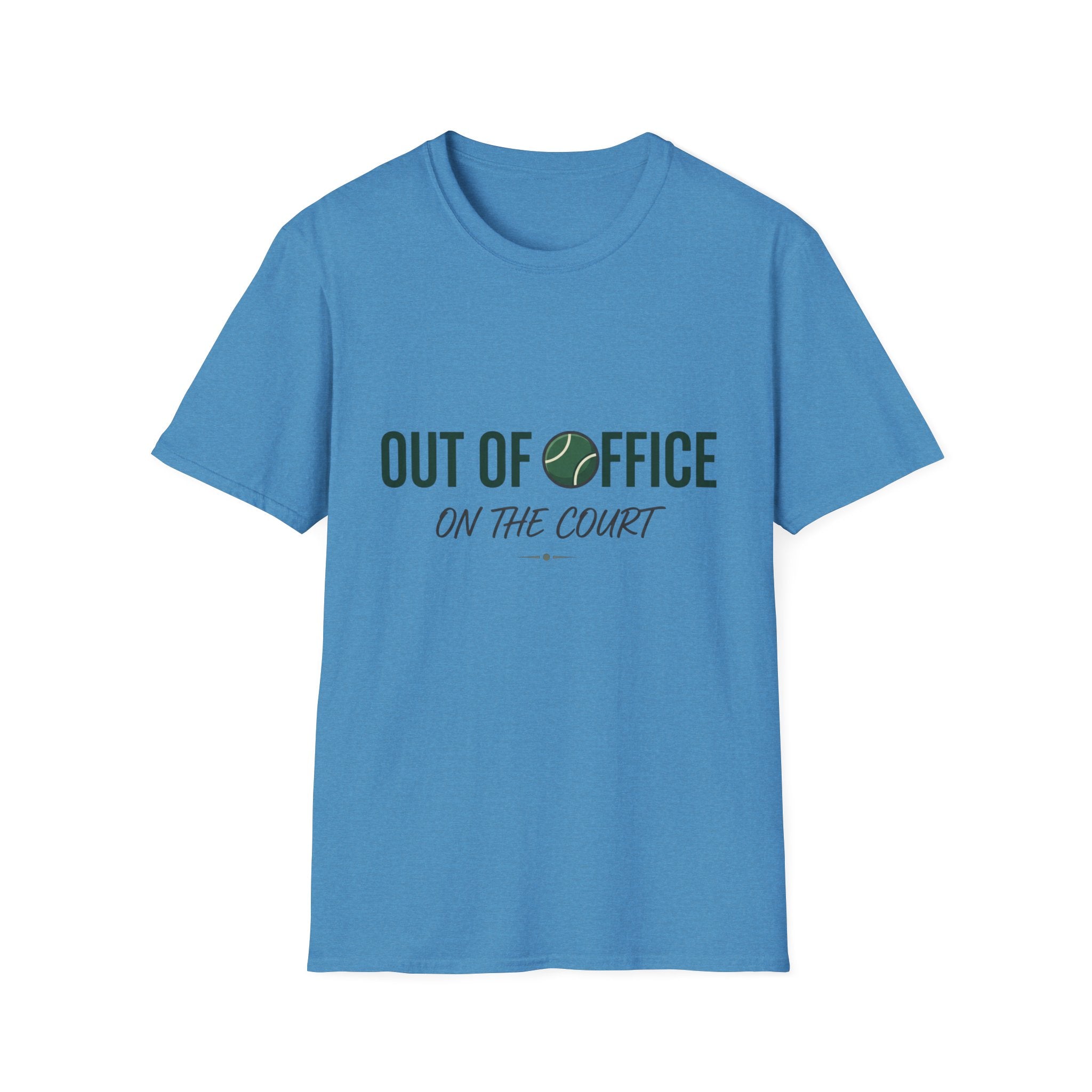 T-Shirt — "Out of Office on the Court" Tennis Graphic Tee