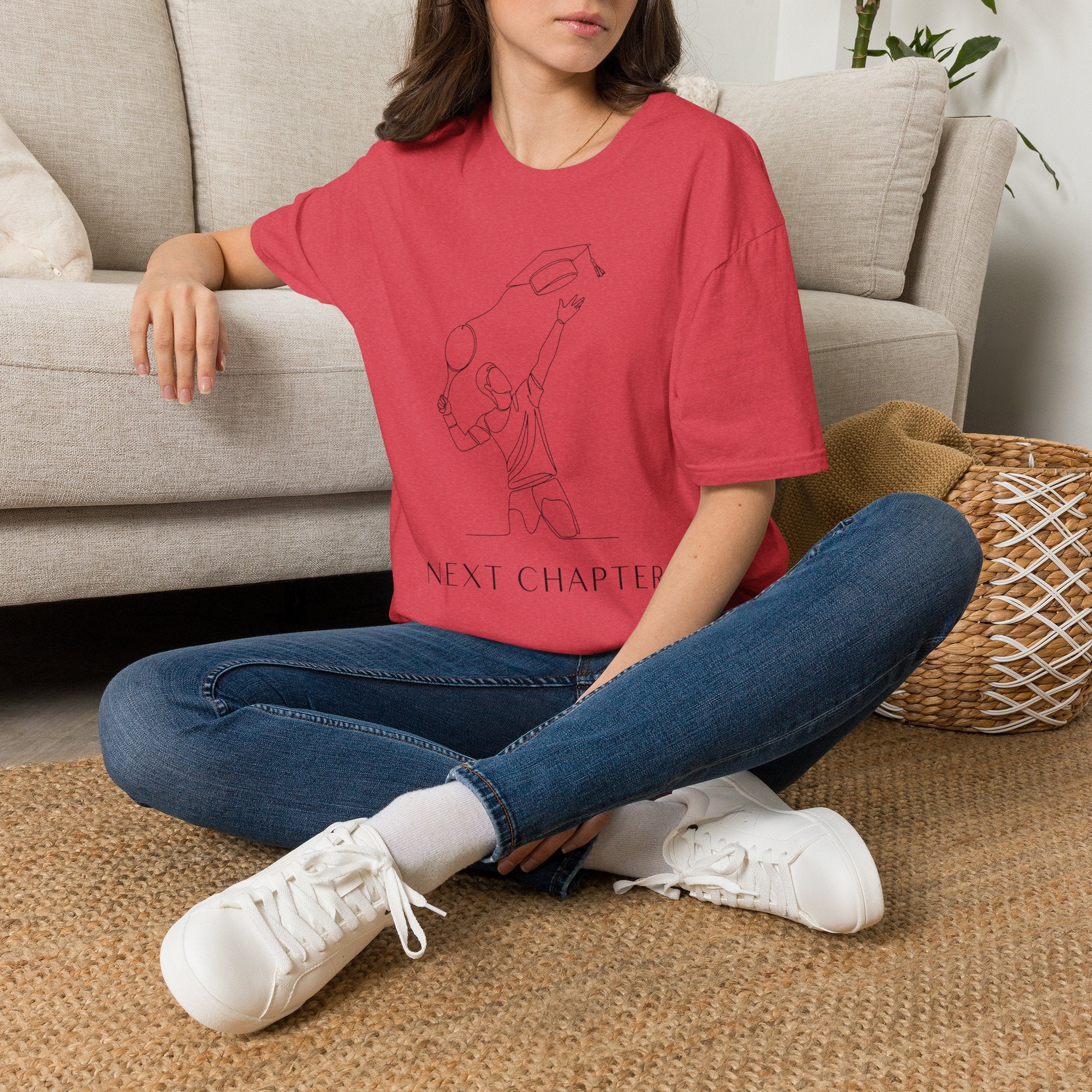 Graduation T-shirt — Minimal Line Art "Next Chapter"