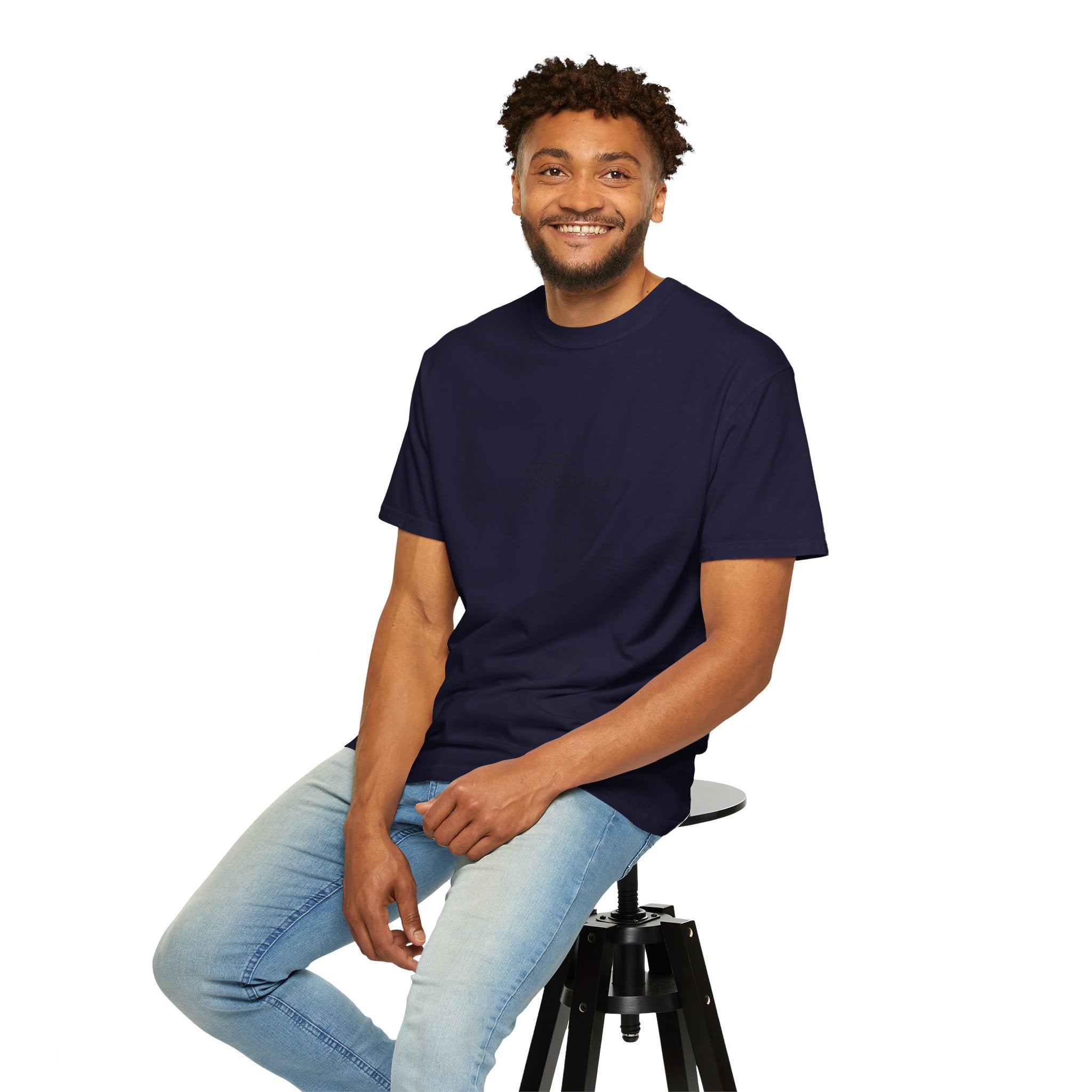 Tennis Script Tee — Minimalist Athletic Tennis T‑Shirt