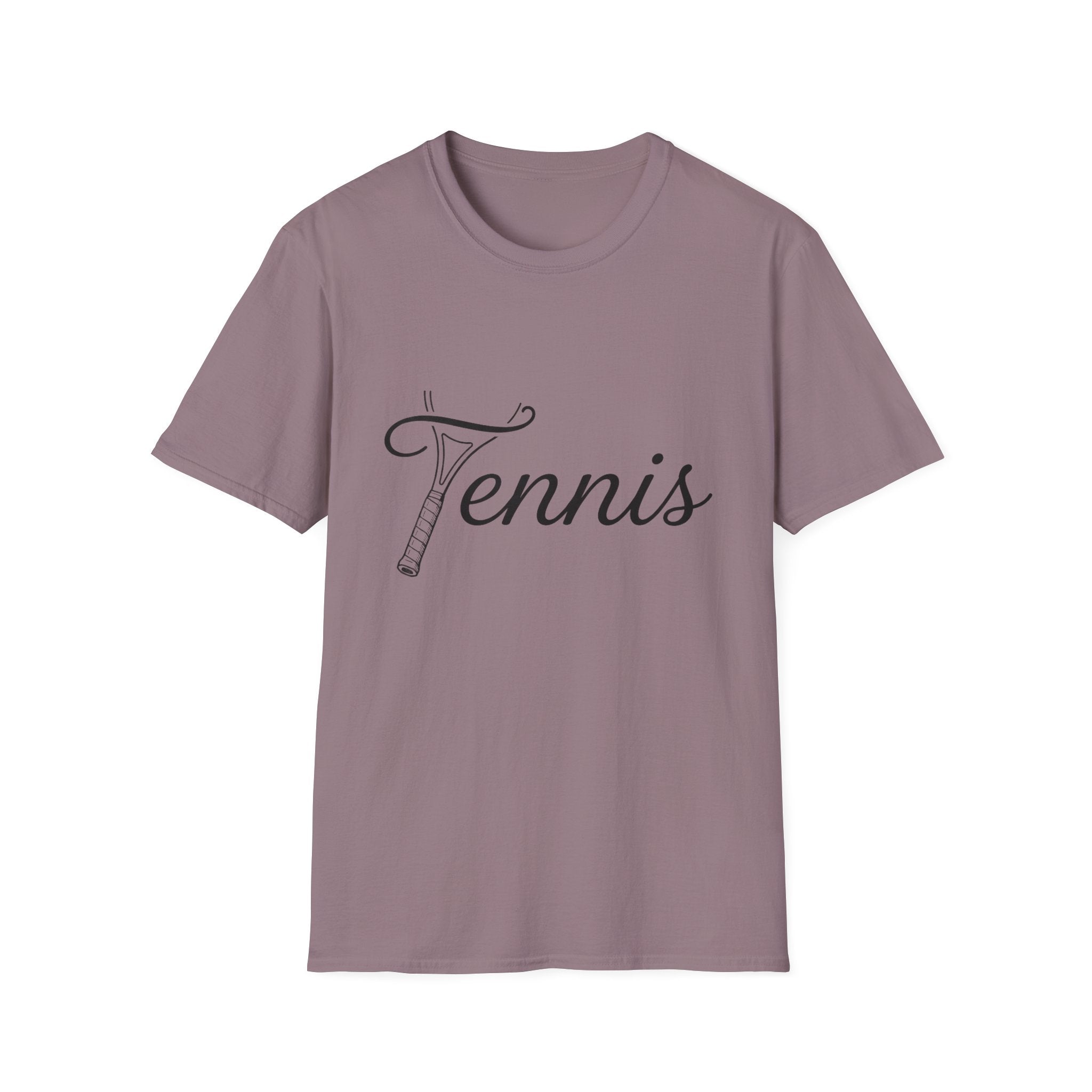 Tennis T-Shirt — Elegant Script Racket Design