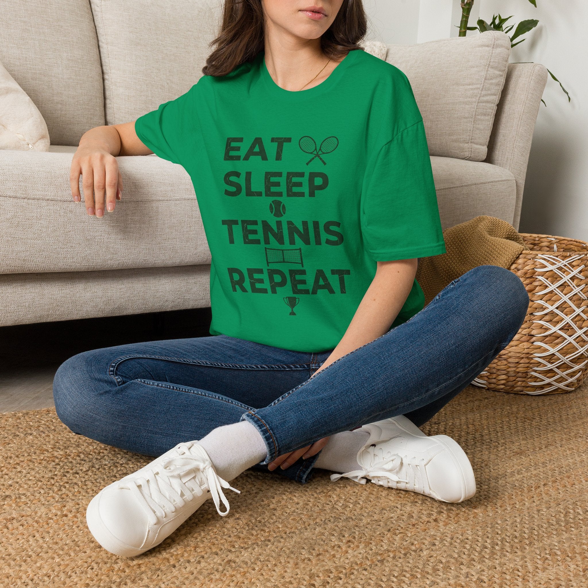 Eat Sleep Tennis Repeat Tee — Tennis Lover T-Shirt