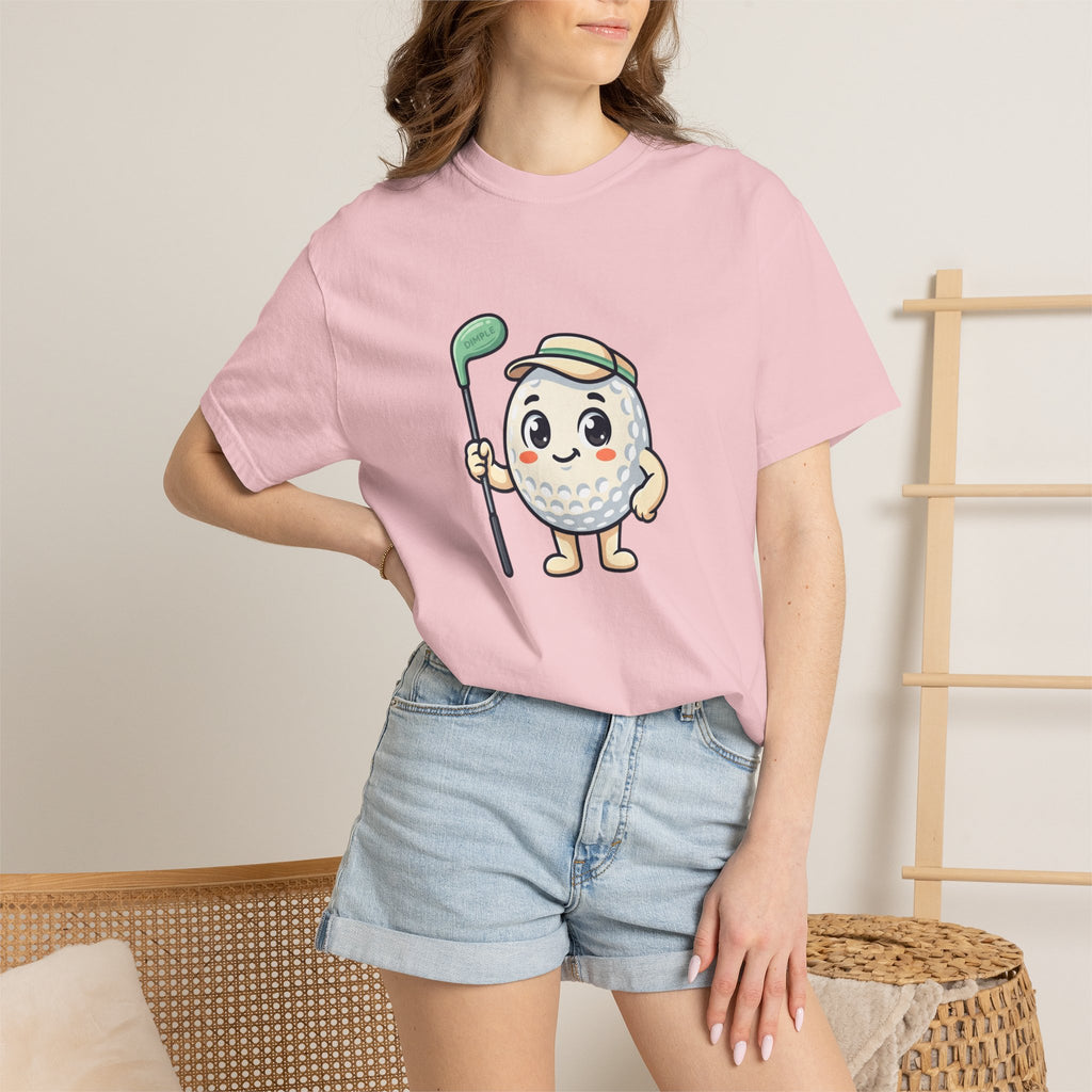 Golf Ball Cartoon T-Shirt — Cute Golfer Graphic Tee