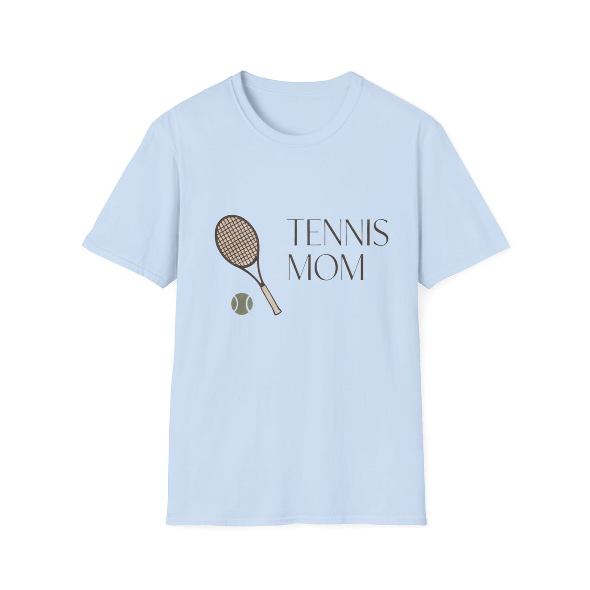 Tennis Mom T-Shirt — Minimal Racket & Ball Graphic