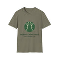 Christmas Tree Circle T-Shirt — "Merry Christmas" Holiday Tee
