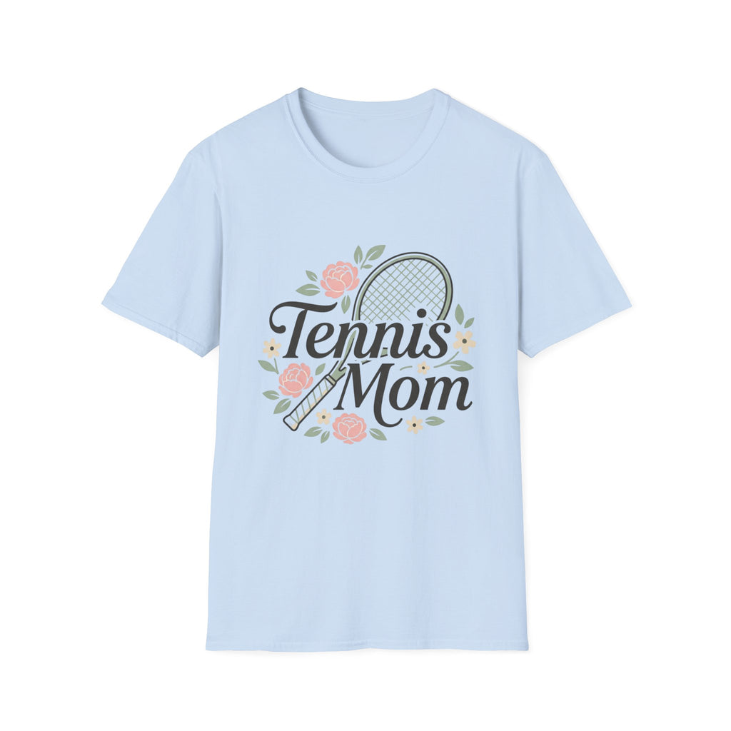 Tennis Mom Shirt — Floral Racket Design