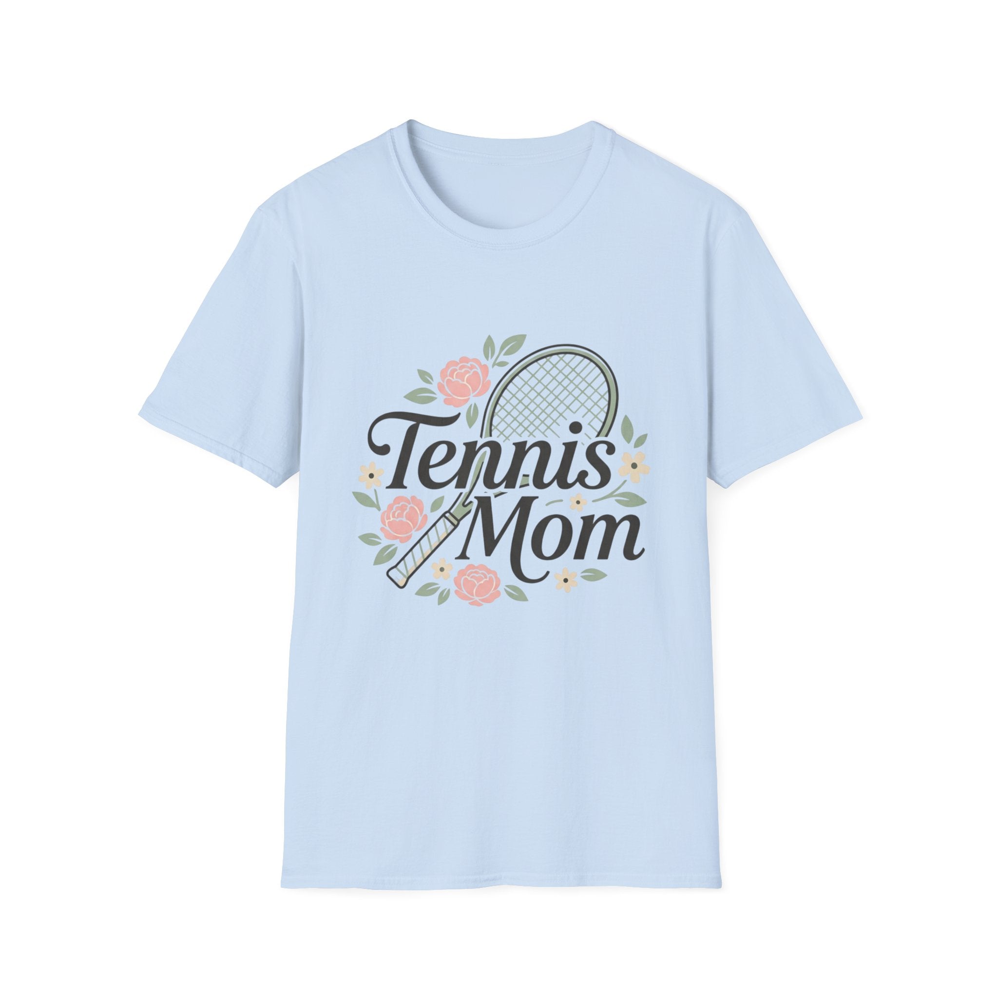 Tennis Mom Shirt — Floral Racket Design