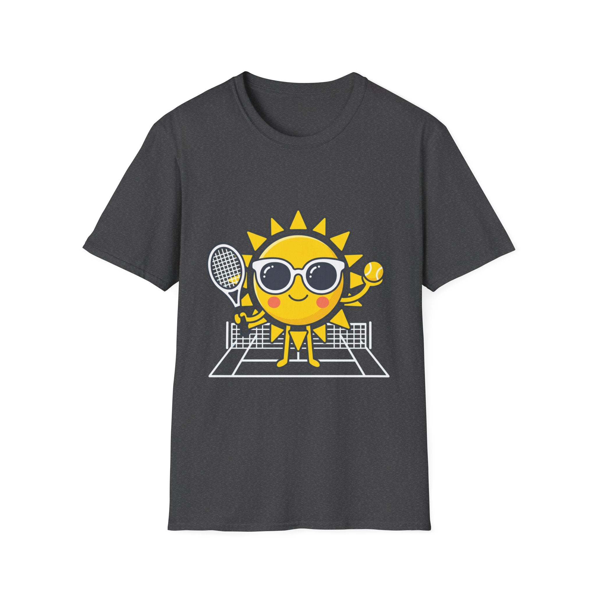 Sunshine Tennis Tee — Cute Sunglasses Sun Graphic T-Shirt