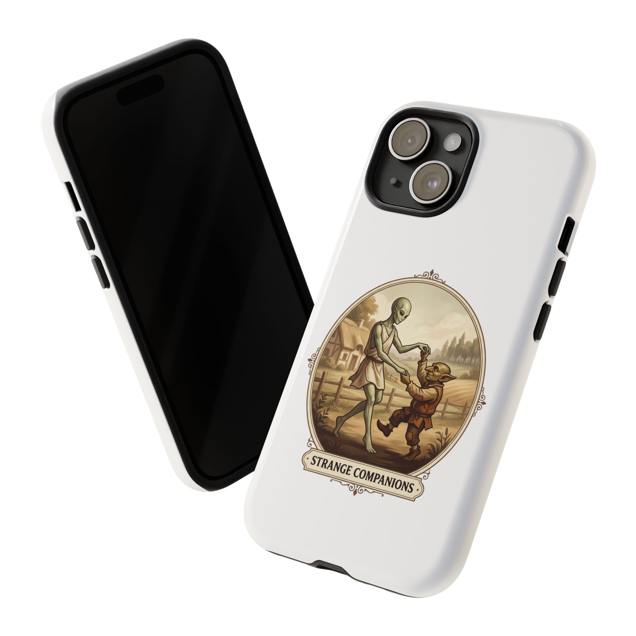 Phone Case — Vintage 'Strange Companions' Alien & Child Illustration