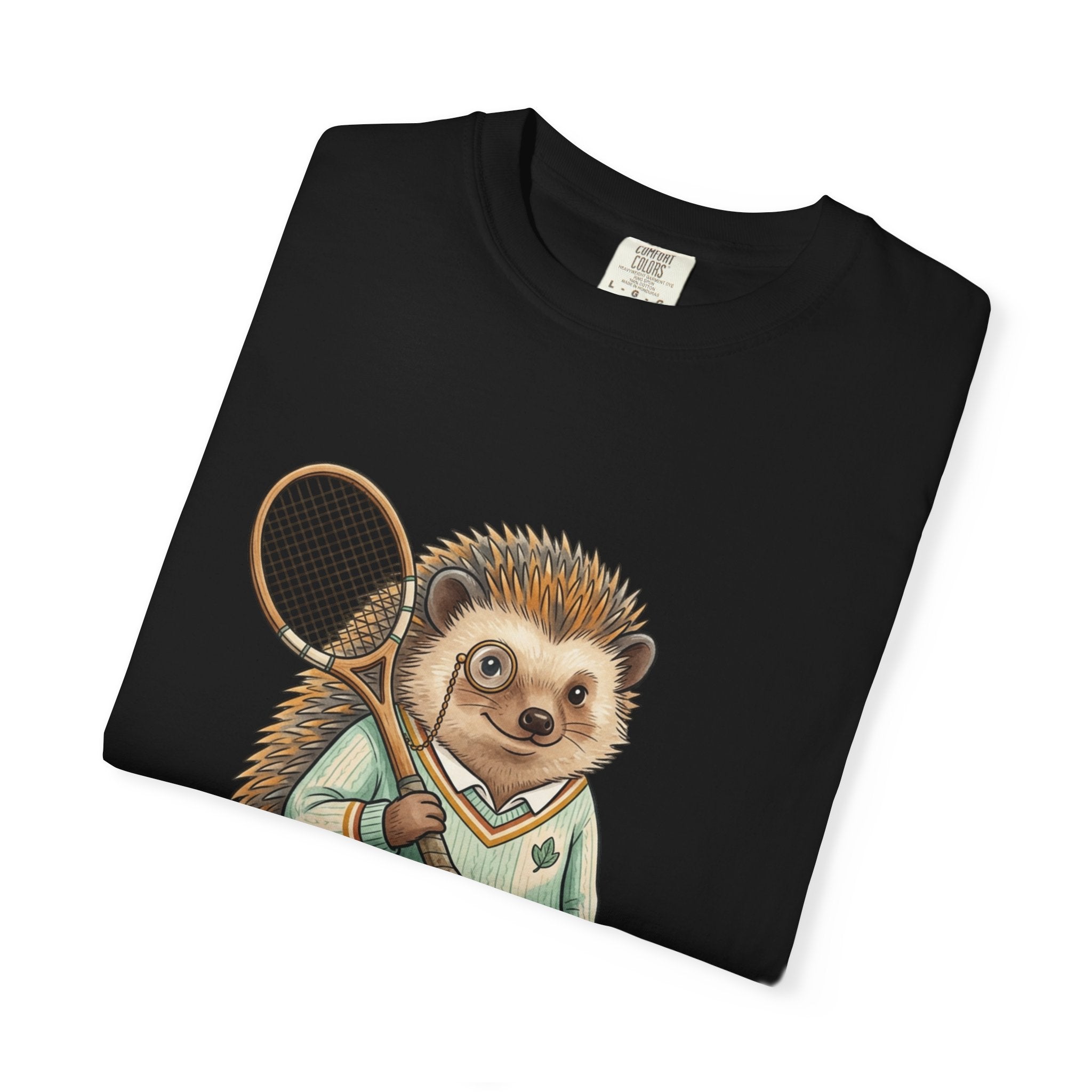 Hedgehog Tennis Player T‑Shirt — Cute Vintage Sports Animal Tee