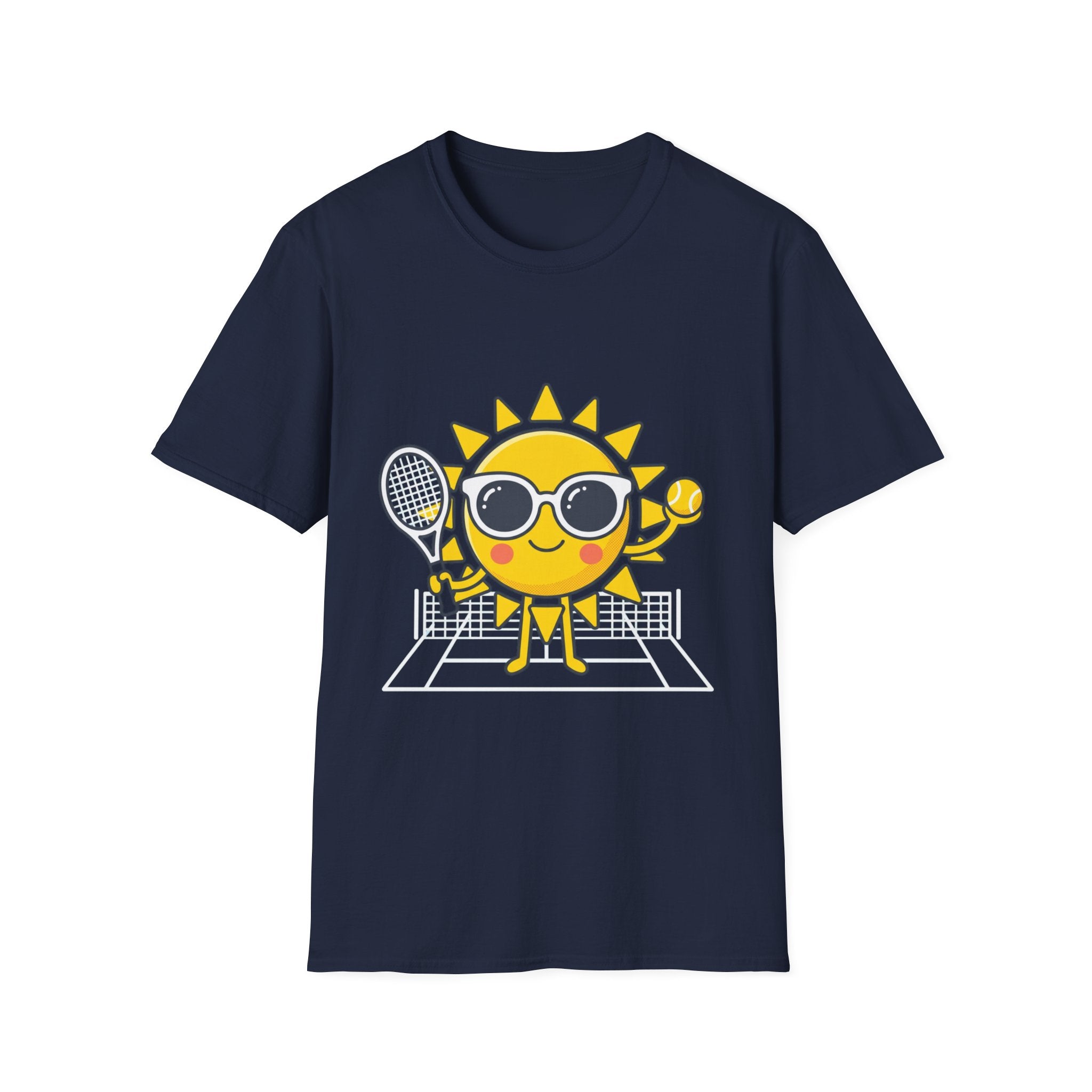 Sunshine Tennis Tee — Cute Sunglasses Sun Graphic T-Shirt