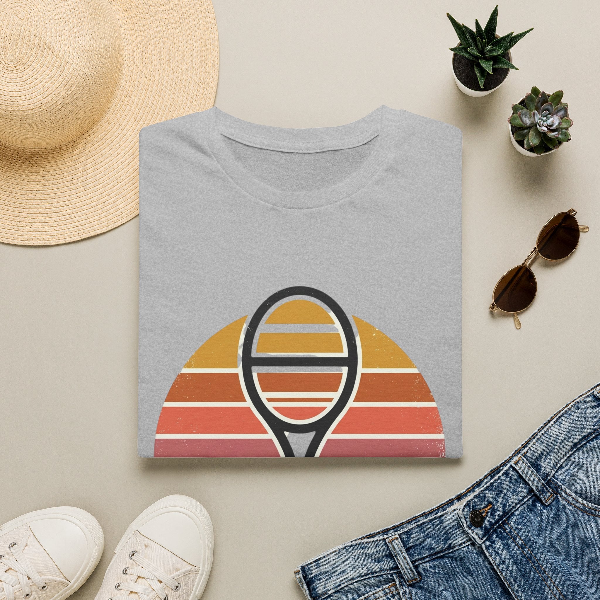 Tennis Racket Sunset T-Shirt