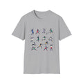 tennis Players Silhouette T-Shirt — Colorful tennis Action Tee
