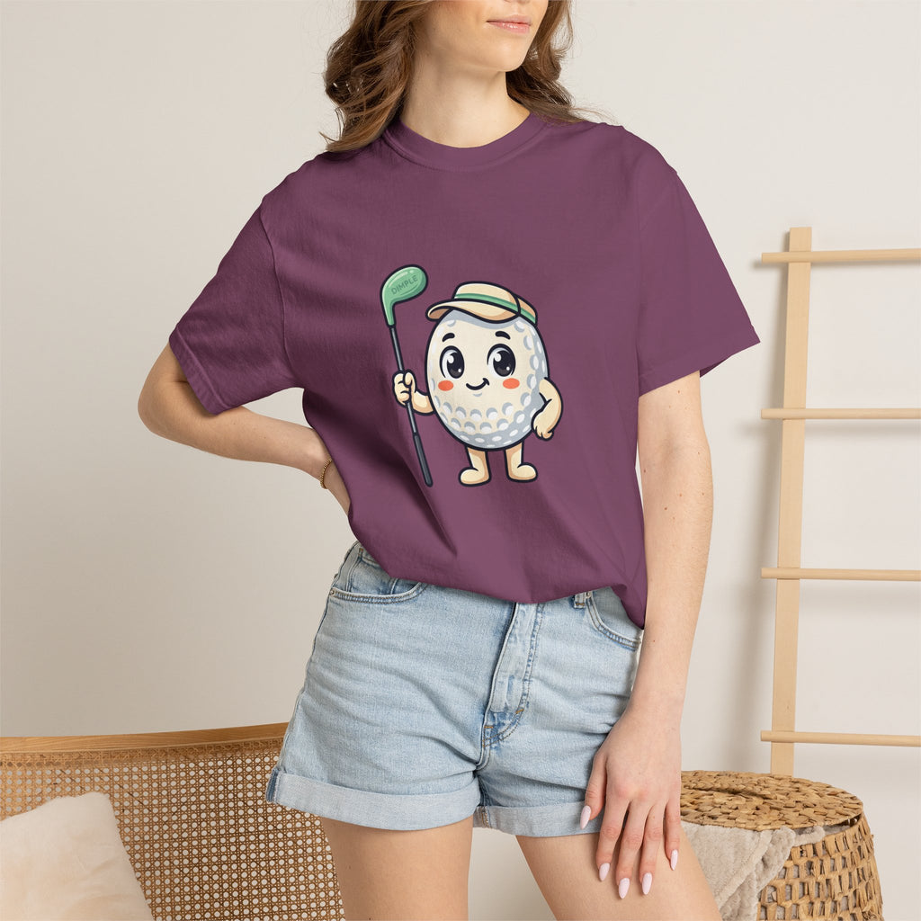 Golf Ball Cartoon T-Shirt — Cute Golfer Graphic Tee